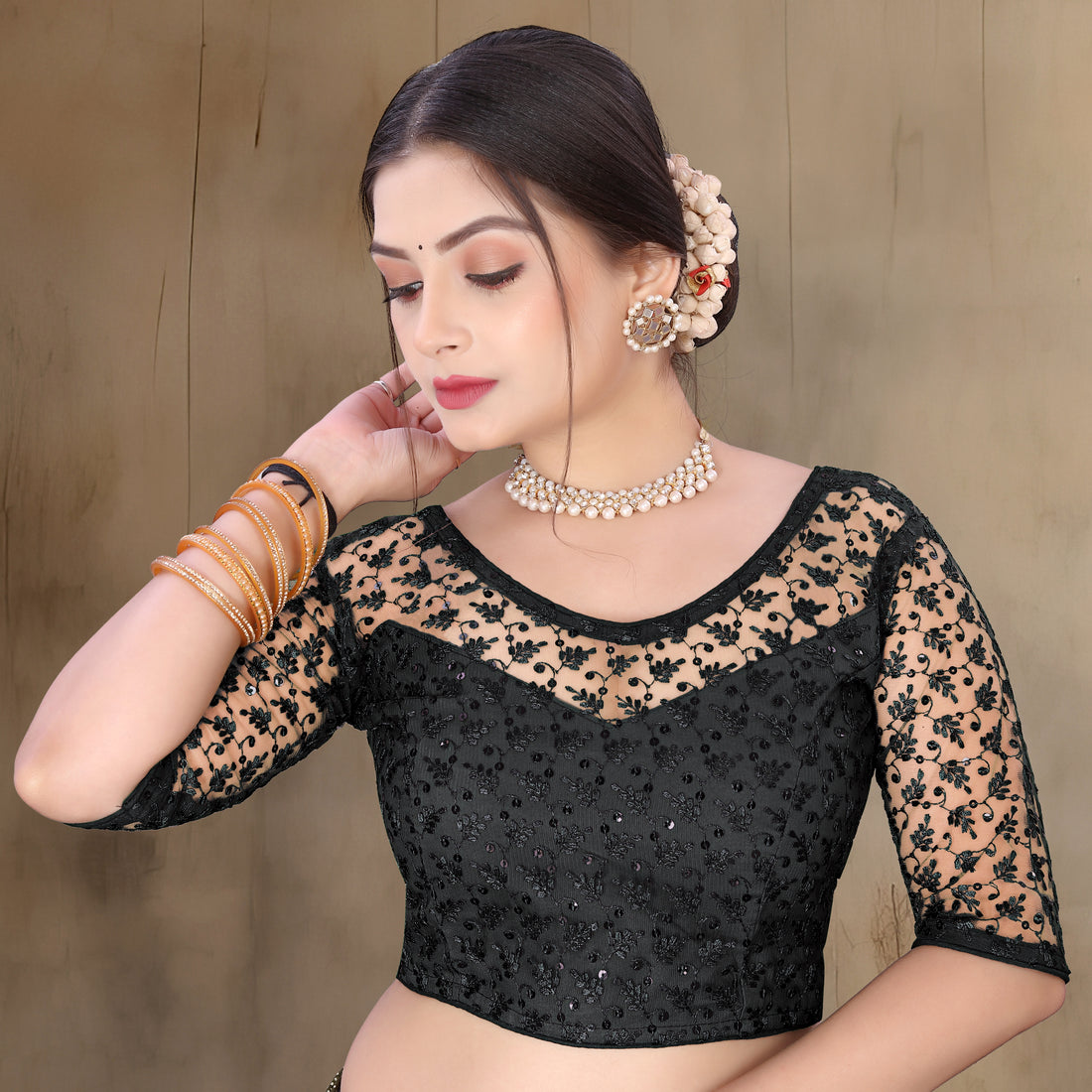 Readymade Net Stylist Blouse, Stylist Blouse, traditional wear, fancy blouse for women