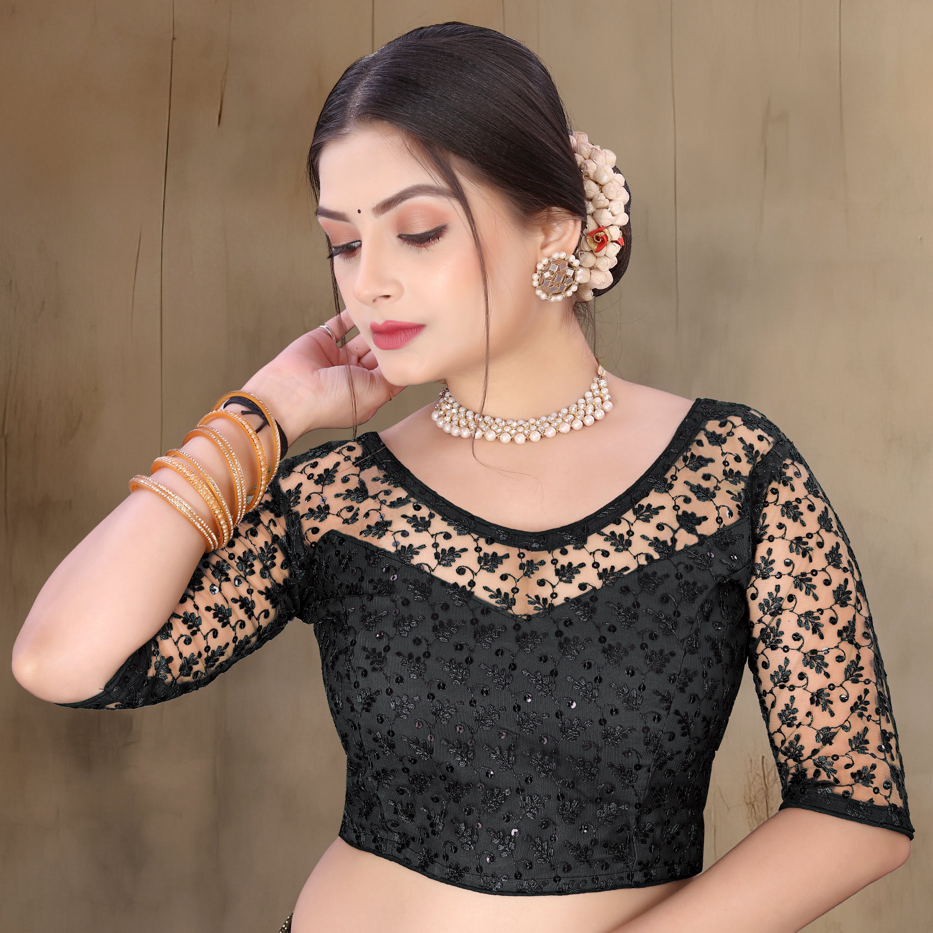 Readymade Net Stylist Blouse, Stylist Blouse, traditional wear, fancy blouse for women
