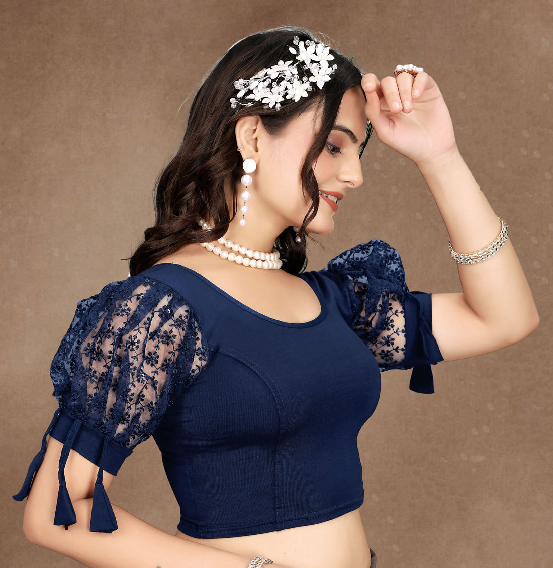 Readymade Printed Stretchable Latest Blouse for Women