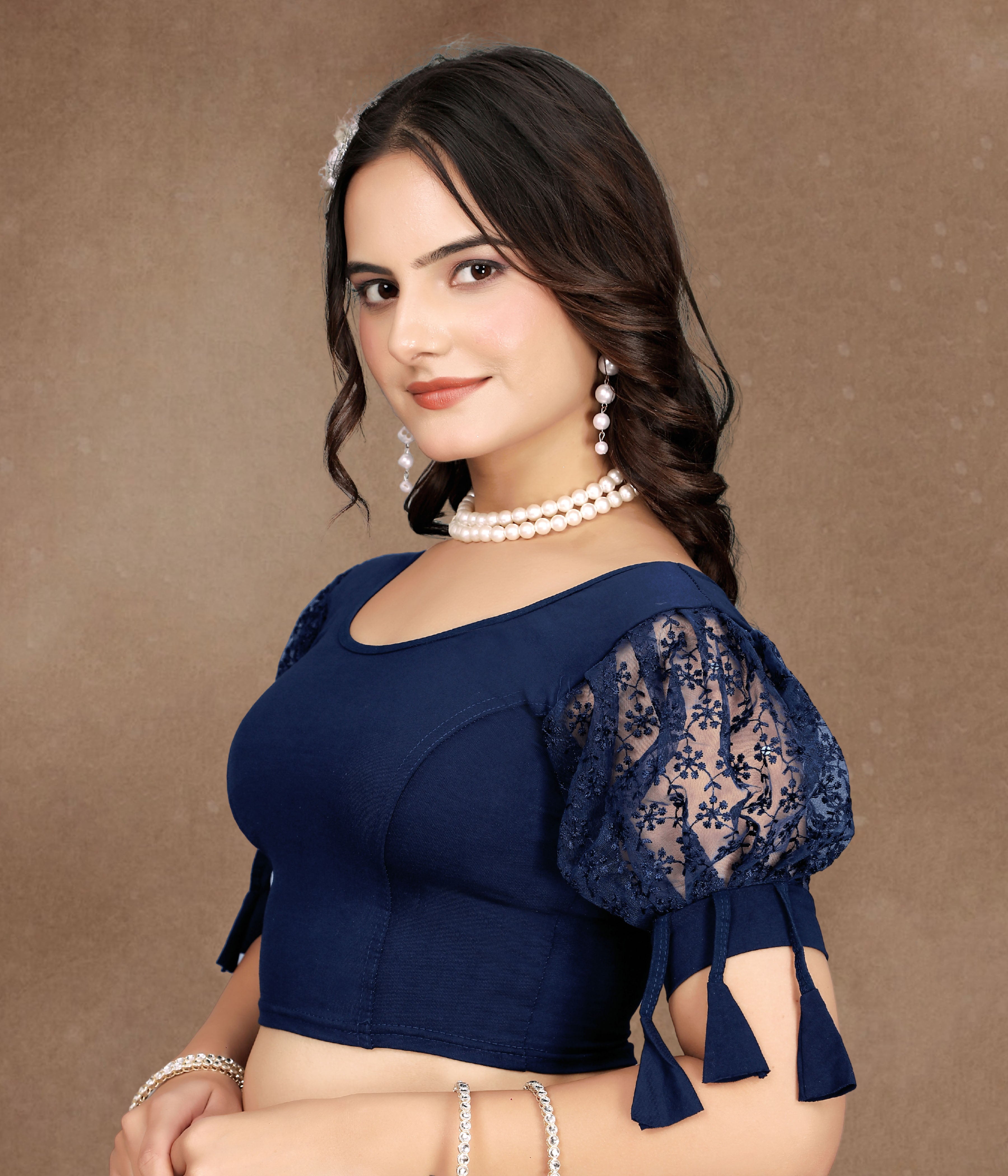 Readymade Printed Stretchable Latest Blouse for Women