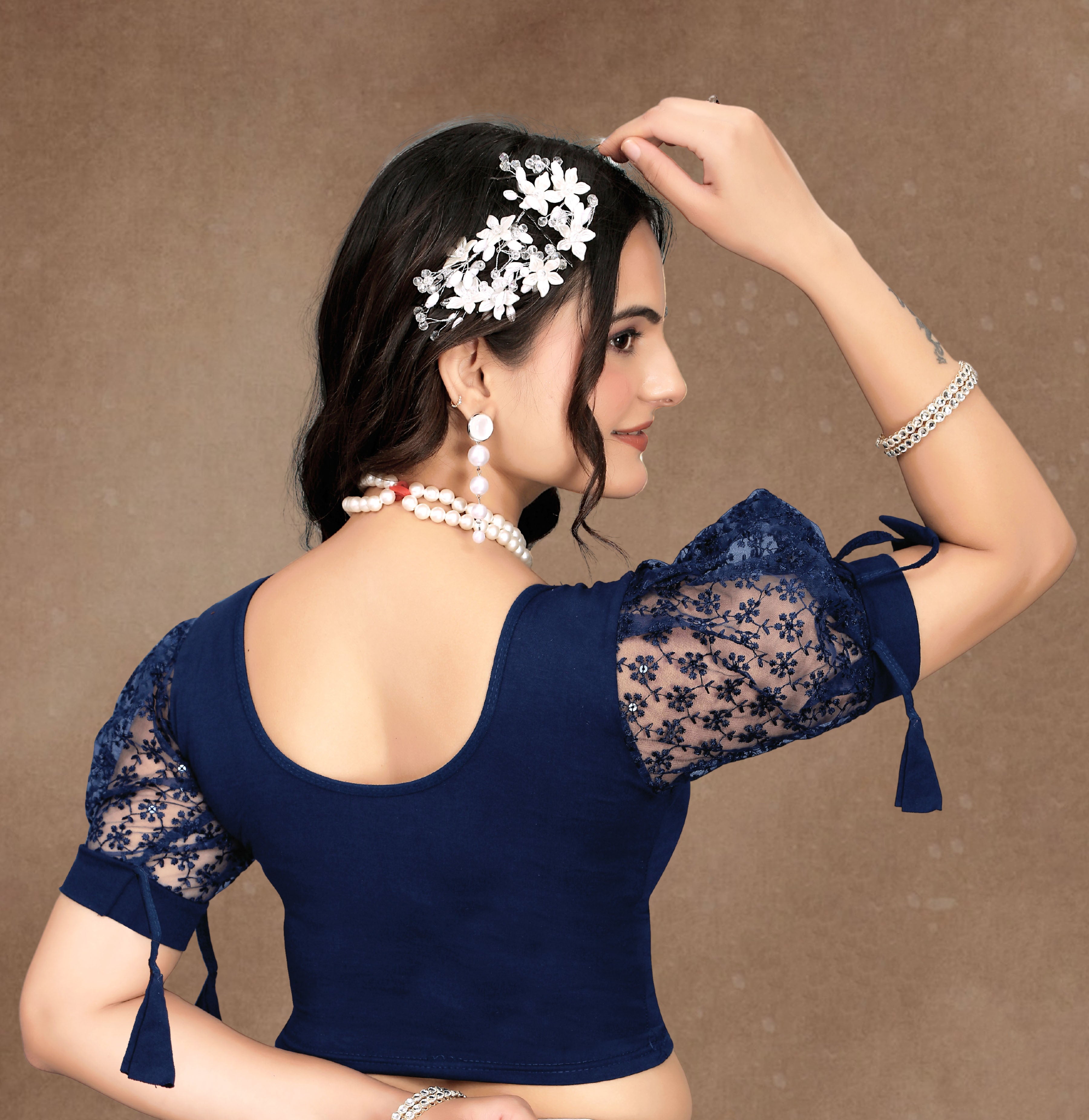 Readymade Printed Stretchable Latest Blouse for Women