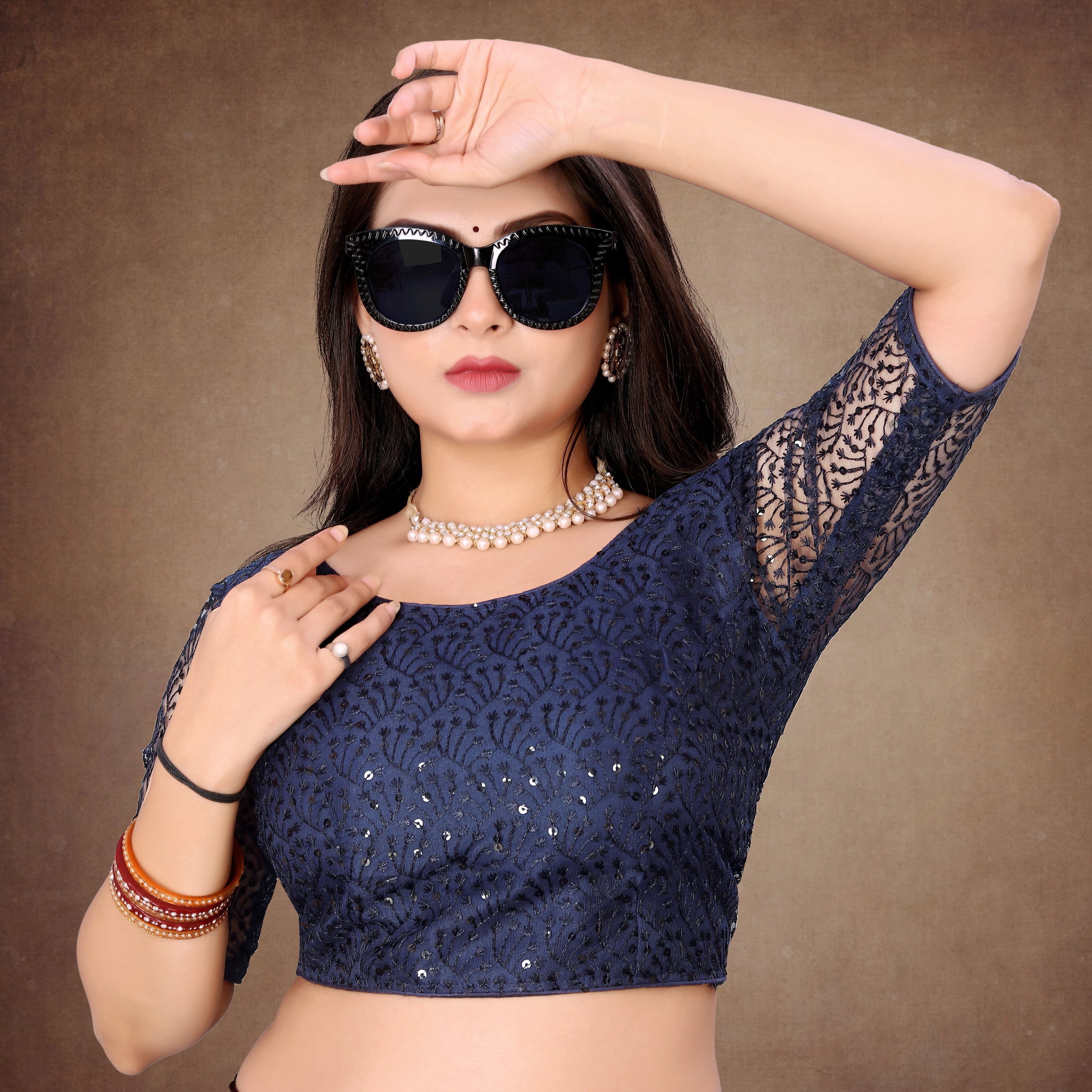 Readymade Saree Blouse for Girls & Women, Readymade Alterable Net Sequenc blouse, Stylist Blouse for women, new designer blouse. Net with work blouse