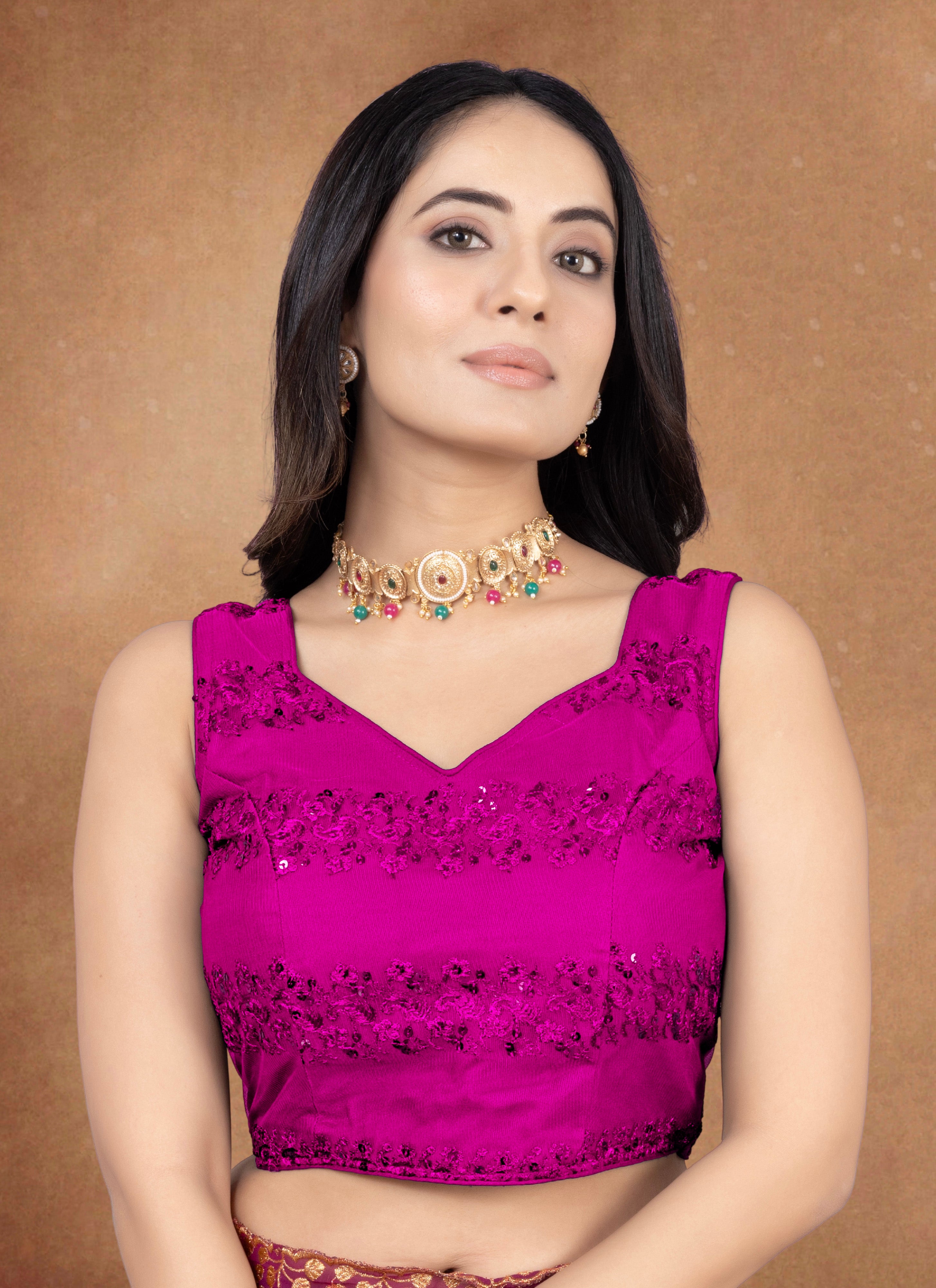 Readymade Net Blouse, Stylist Blouse, Sleeveless traditional wear, fancy blouse for women, Latest Blouse Net Stylist