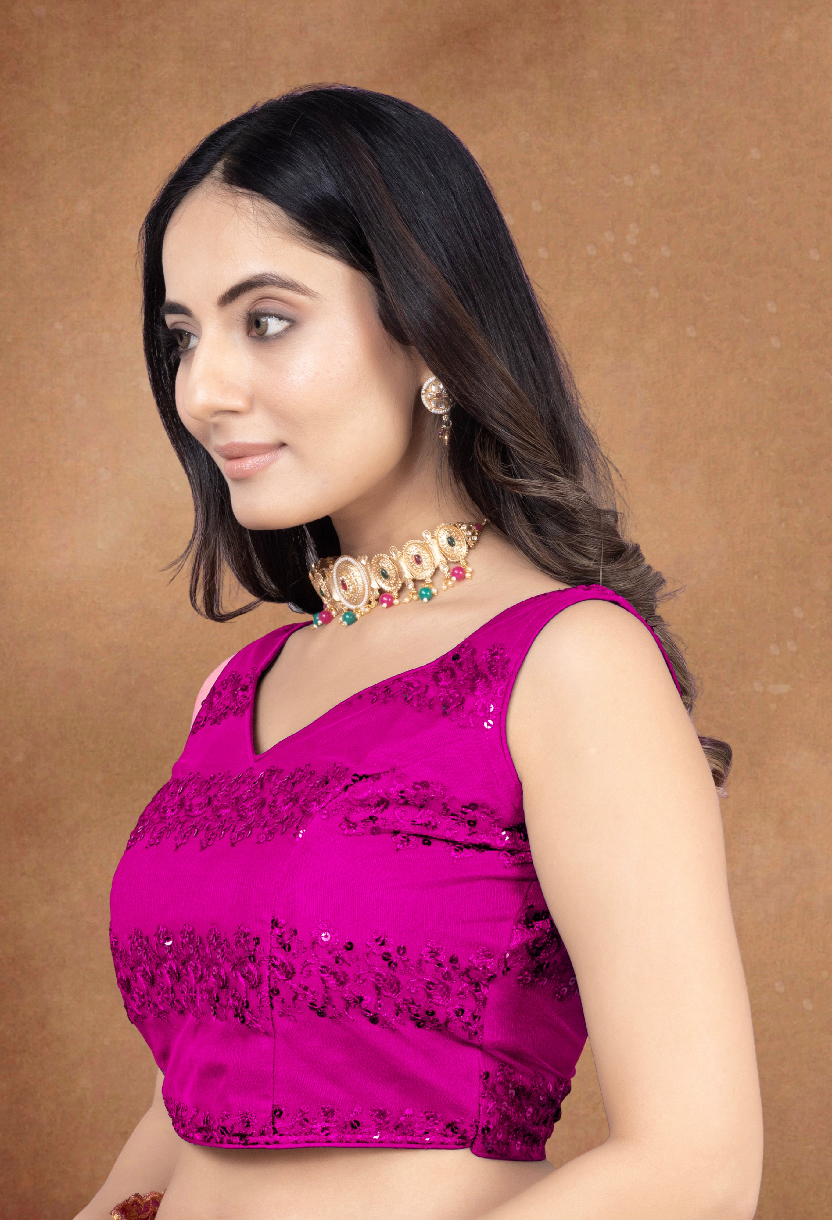 Readymade Net Blouse, Stylist Blouse, Sleeveless traditional wear, fancy blouse for women, Latest Blouse Net Stylist