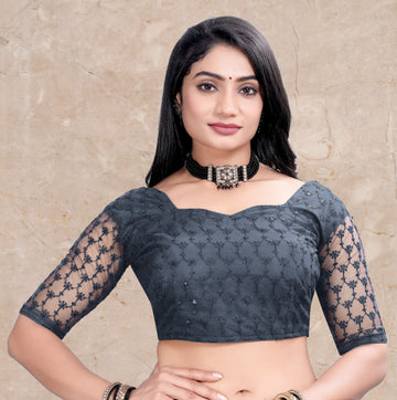 Readymade Saree Blouse for Girls & Women, Readymade Alterable Net Sequenc blouse, Stylist Blouse for women, new designer blouse. Net with work blouse