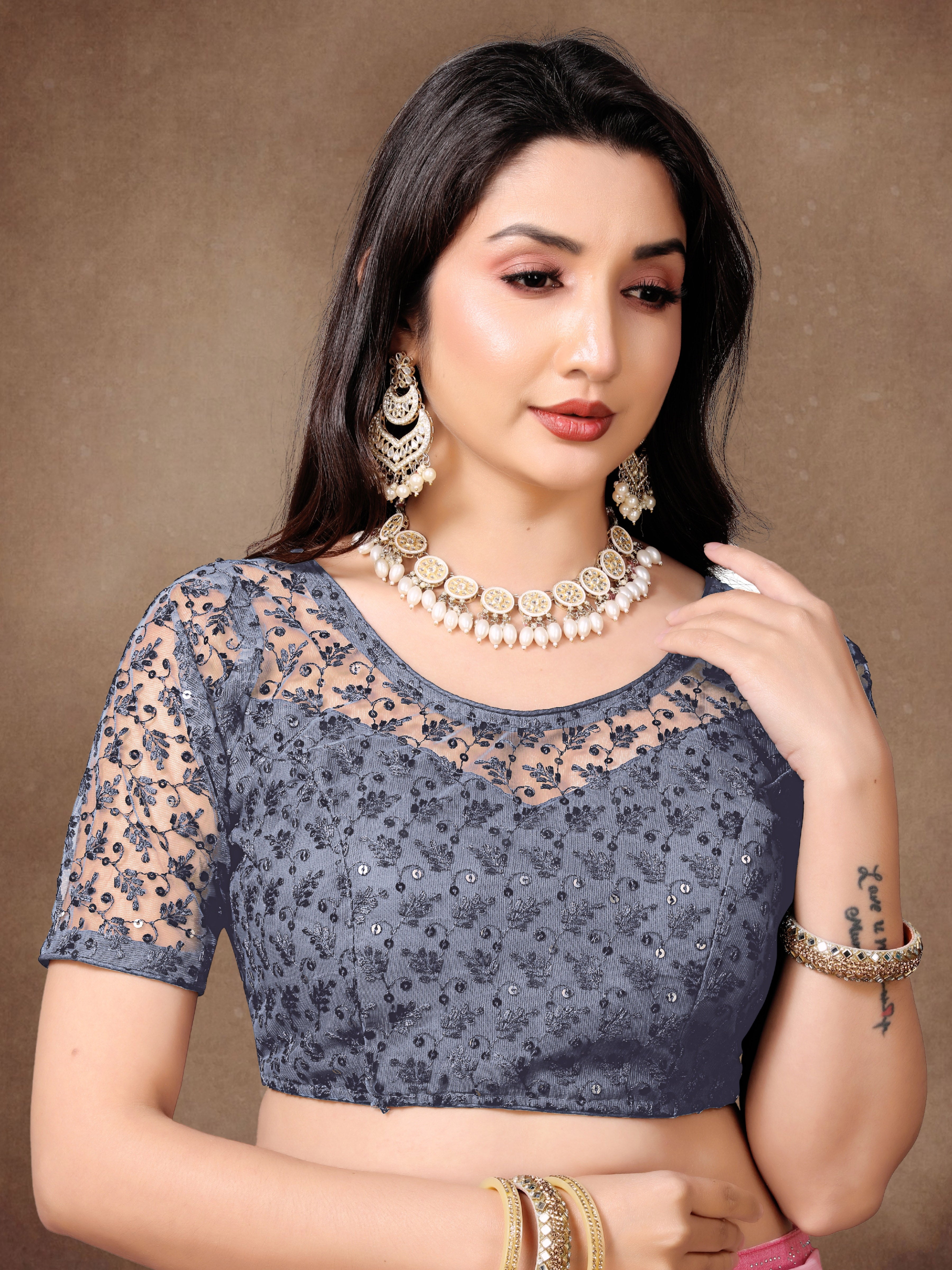Readymade Net  Blouse, Stylist Blouse, traditional wear, fancy blouse for women, Latest Blouse Net Stylist
