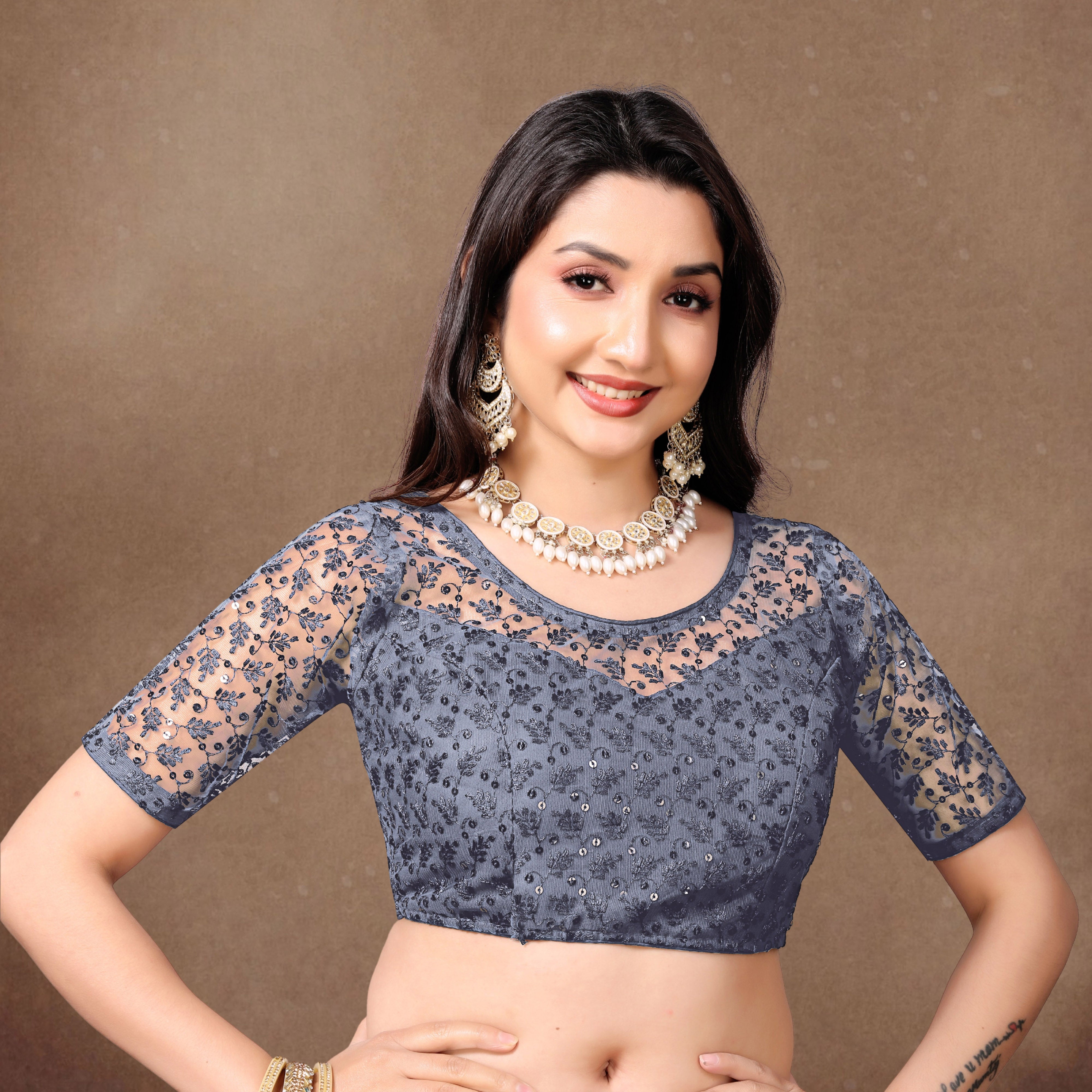 Readymade Net  Blouse, Stylist Blouse, traditional wear, fancy blouse for women, Latest Blouse Net Stylist