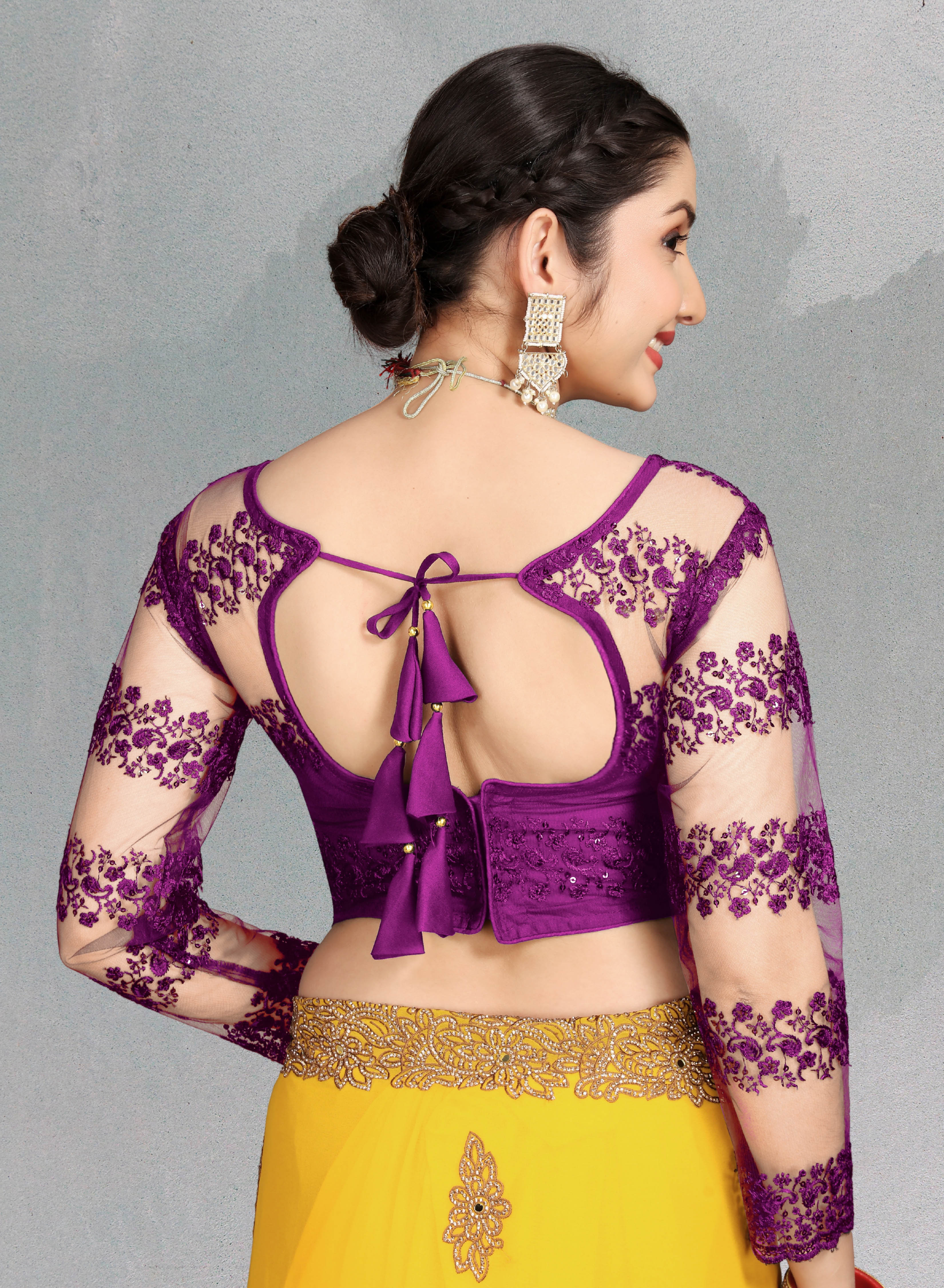 Stylist Wedding Wear Net Blouse, Fancy Party wear Full Sleeve Blouse, Modern Blouse For Women, Designing New Blouse For Women