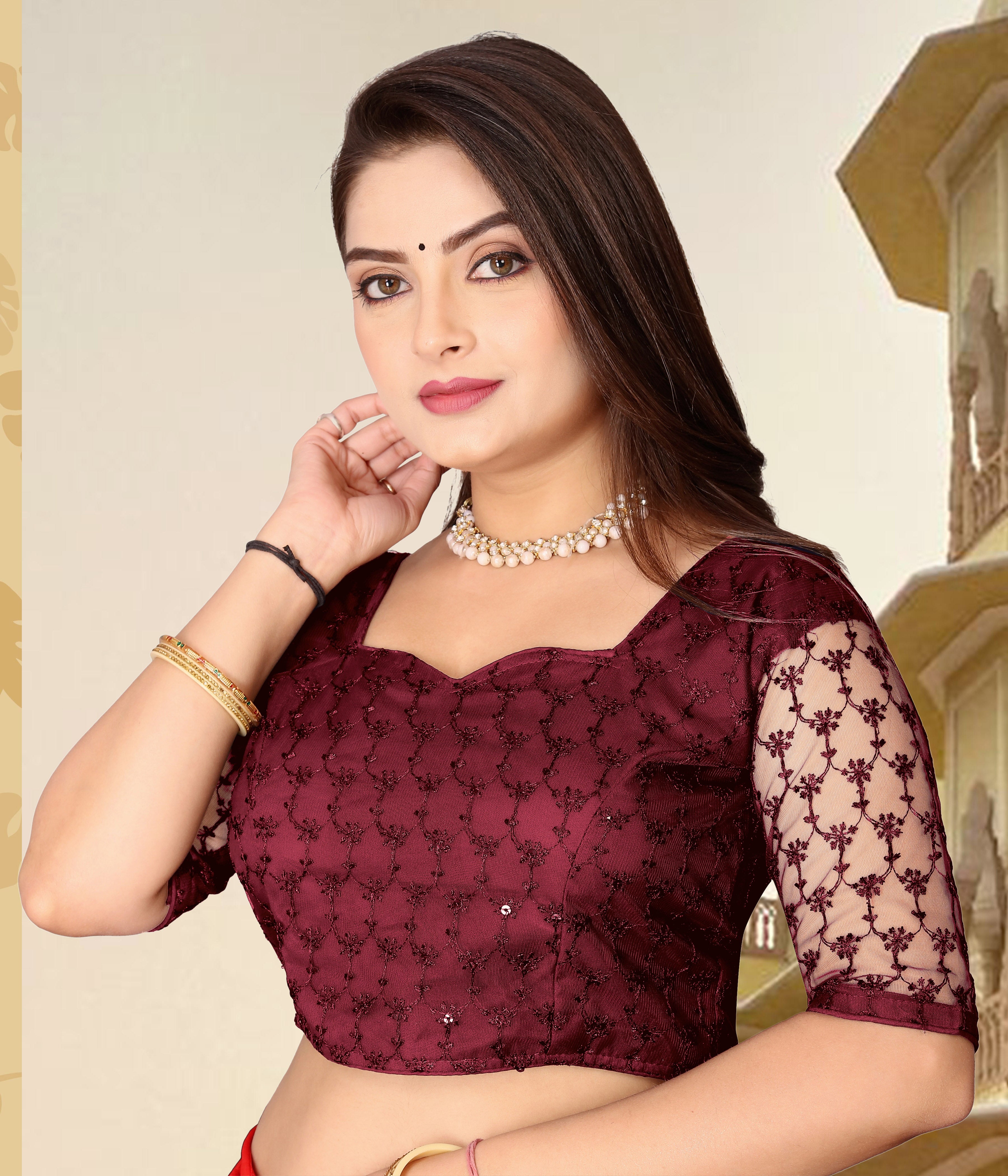 Readymade Net Sequenc Blouse, Stylist Blouse, traditional wear, fancy blouse for women, Party wear blouse, stylist blouse for women