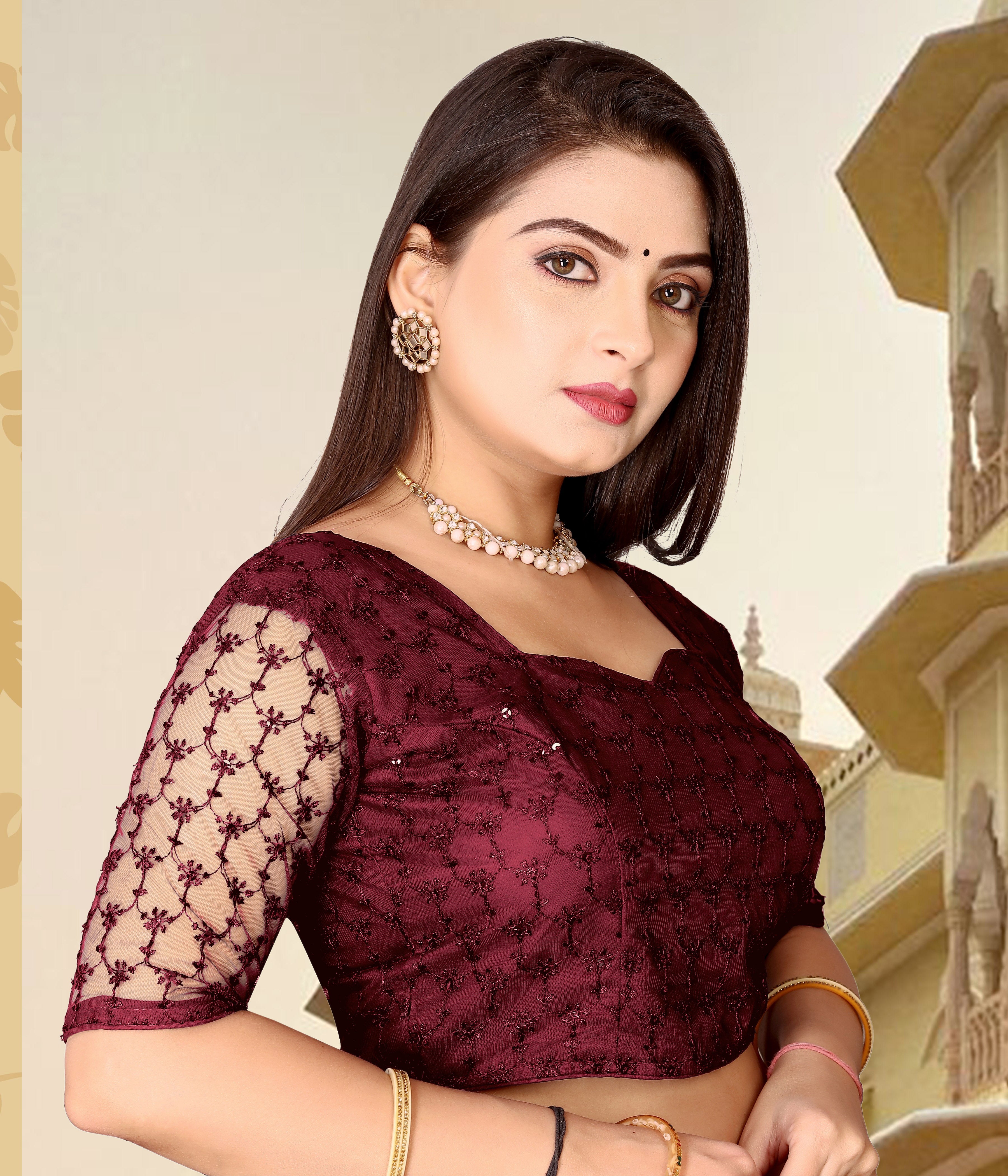 Readymade Net Sequenc Blouse, Stylist Blouse, traditional wear, fancy blouse for women, Party wear blouse, stylist blouse for women