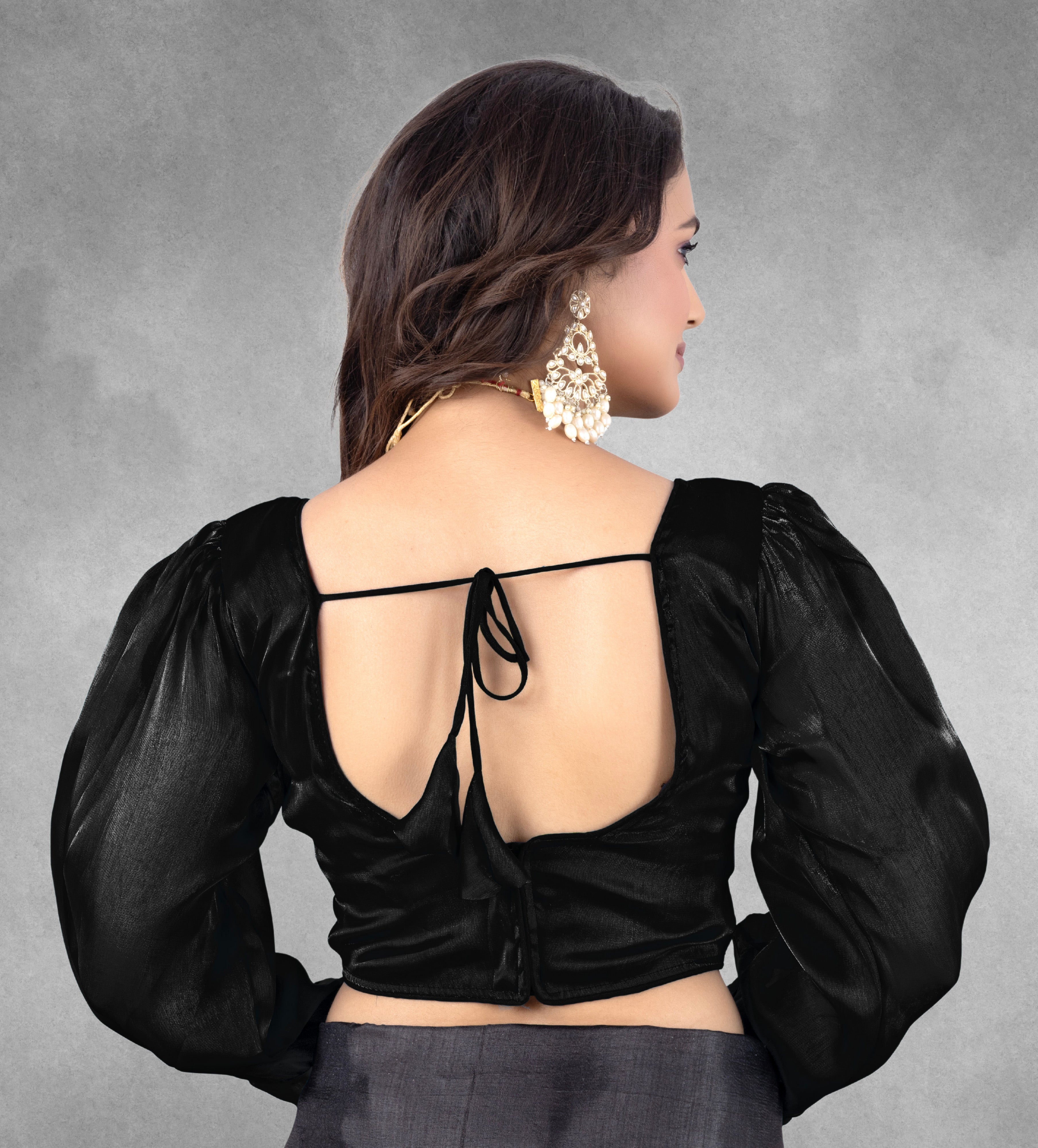 Solid Imported Organza Full Sleeve blouse For Women, ZimmyChoo Fabric Blouse For Women, Readymade Blouse, Full Stitched blouse, Fancy Design Blouse,