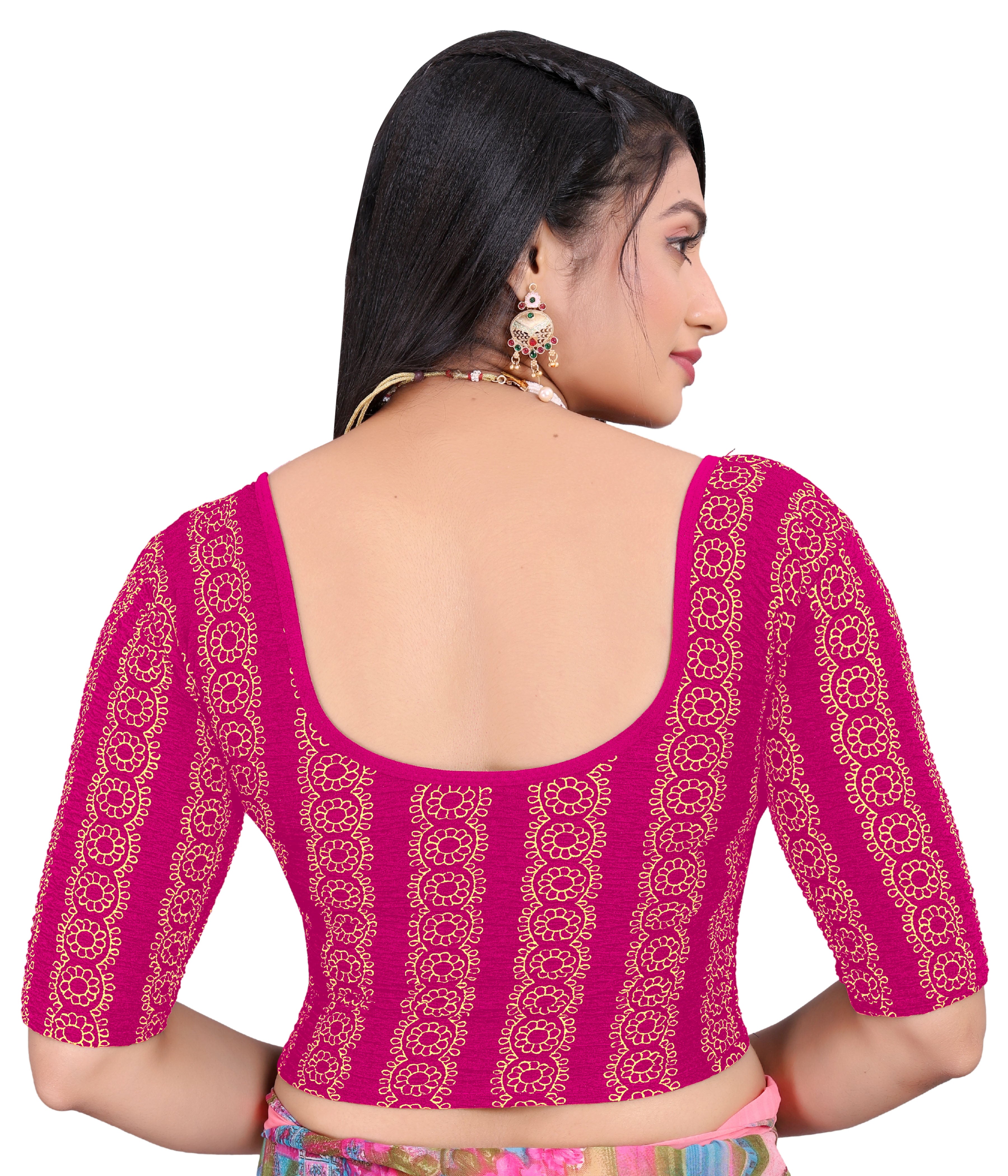 Latest Party Wear Readymade Stretchable Stitched Designer Blouse