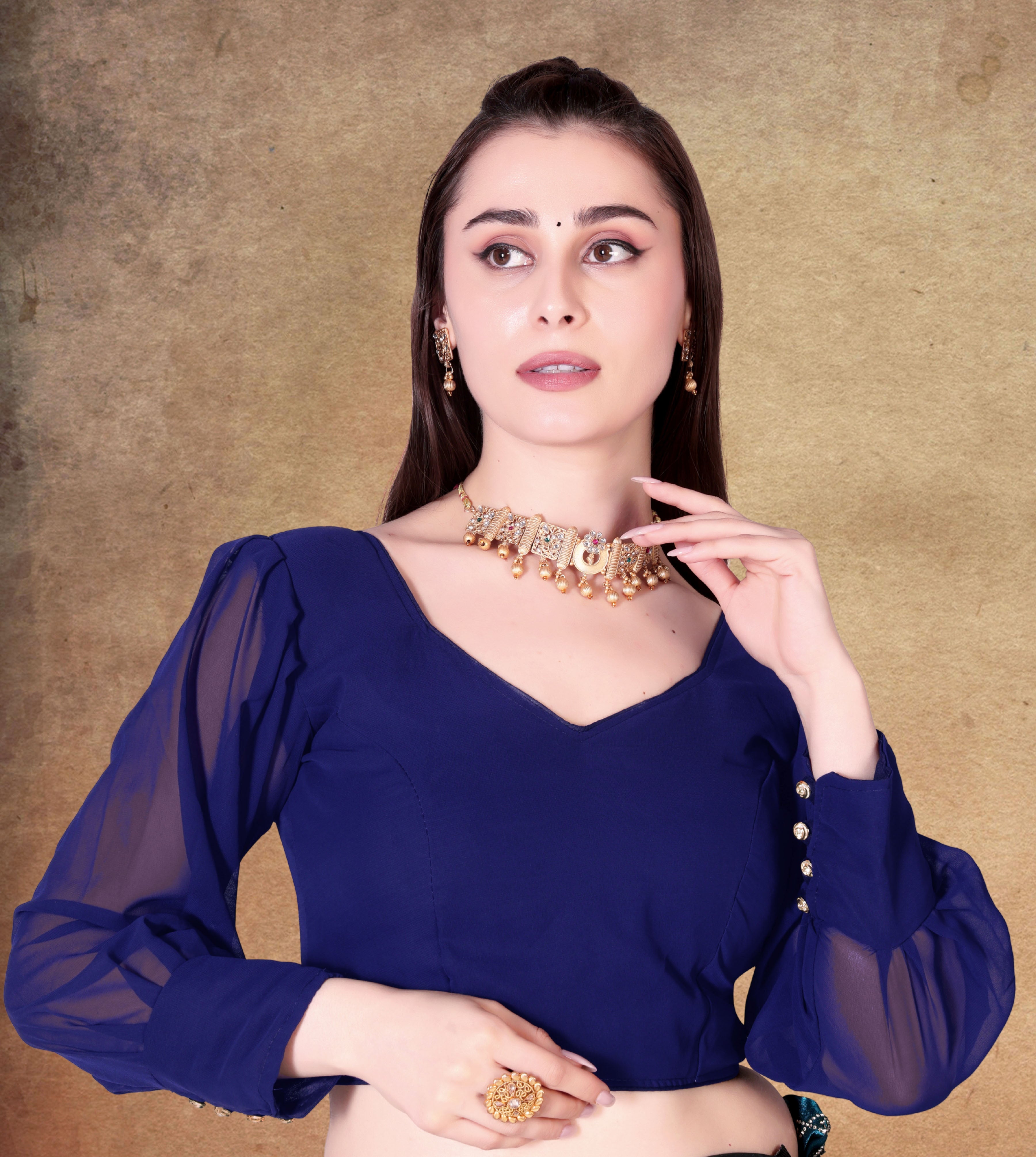 Modern New design blouse for women, full sleeve stylist blouse for women, party wear blouse for girls, Georgette Blouse For Girls
