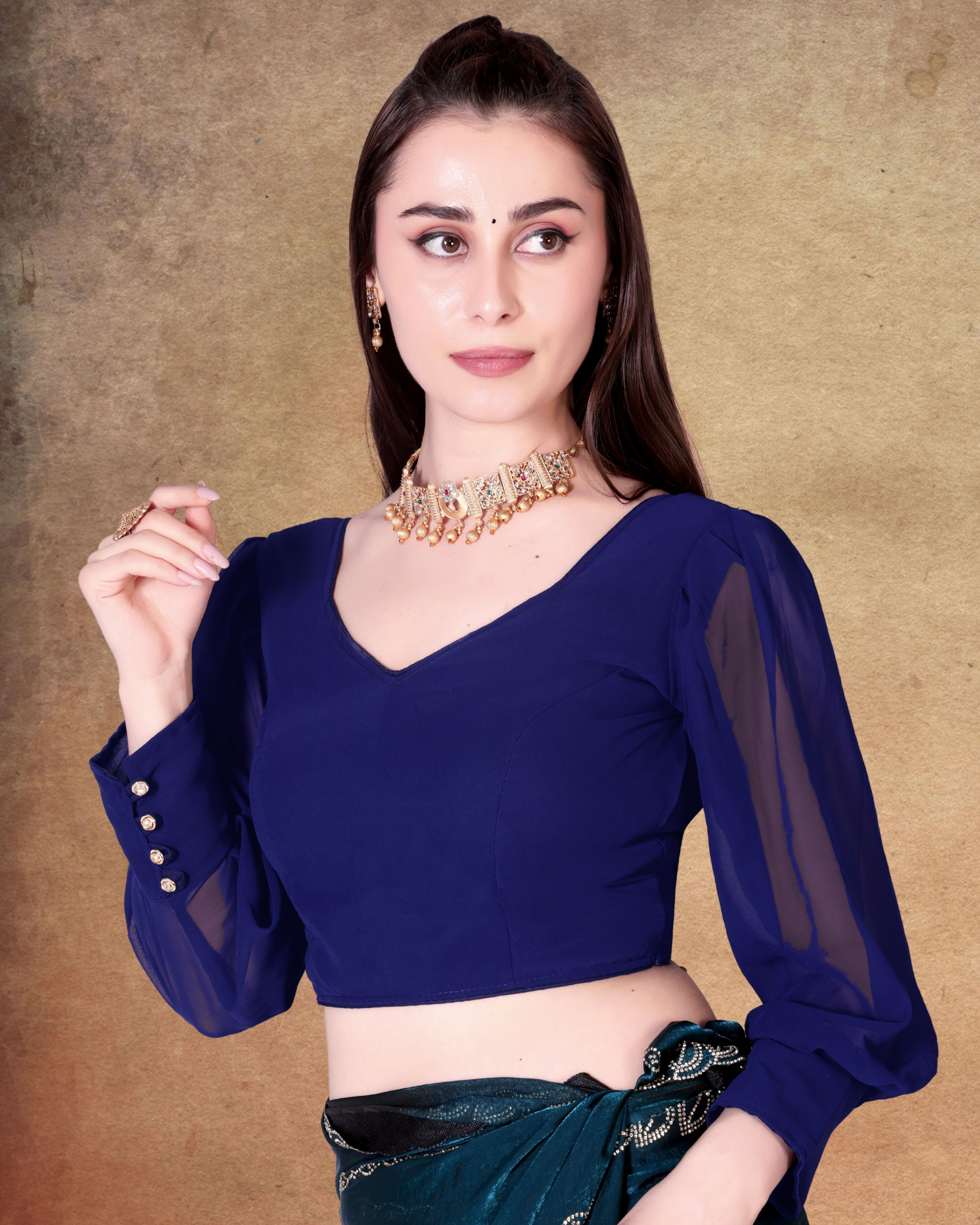 Modern New design blouse for women, full sleeve stylist blouse for women, party wear blouse for girls, Georgette Blouse For Girls