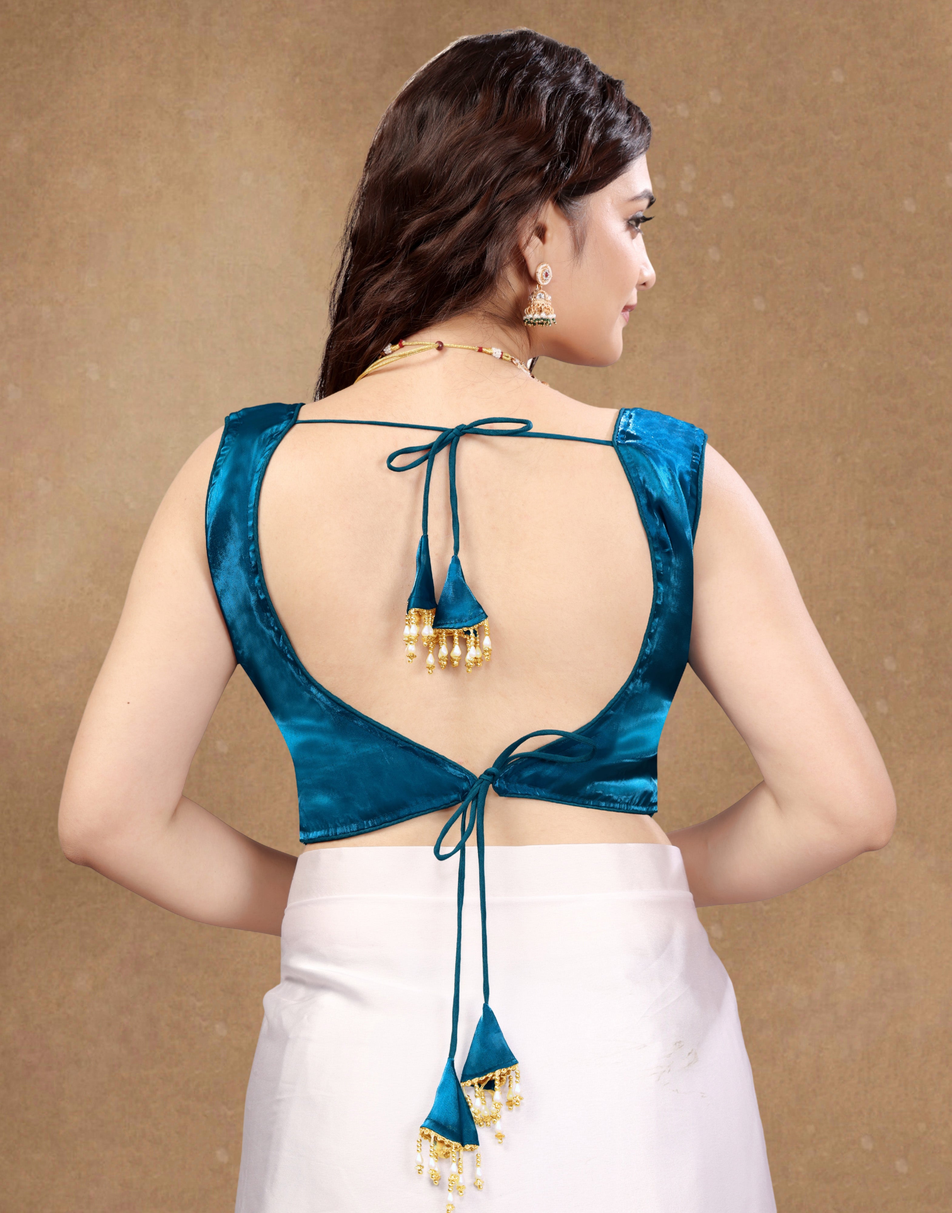 Stylist Wedding Wear Sleeveless Blouse, Fancy Lace With Designer Pattern Blouse, Stylist Blouse For Women, Beautiful New Blouse For Women,