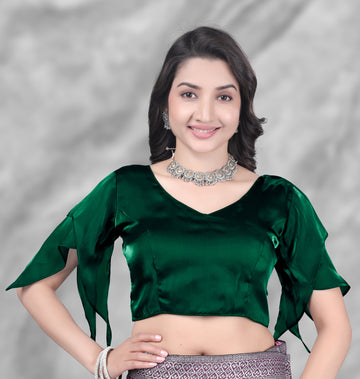 •  Stylish Zimmy  Choo Fabric Blouse for Women with Butterfly Sleeves, Perfect for Festive Wear, Wedding Wear and Party Occasions