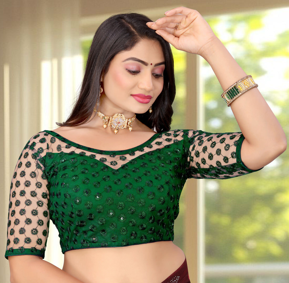 Readymade Net Sequenc Blouse, Stylist Blouse, traditional wear, fancy blouse for women, Party wear blouse, stylist blouse for women
