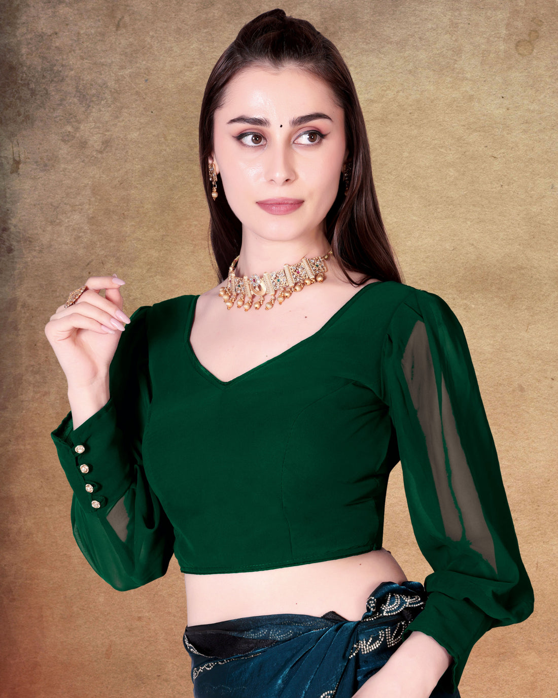 Modern New design blouse for women, full sleeve stylist blouse for women, party wear blouse for girls, Georgette Blouse For Girls