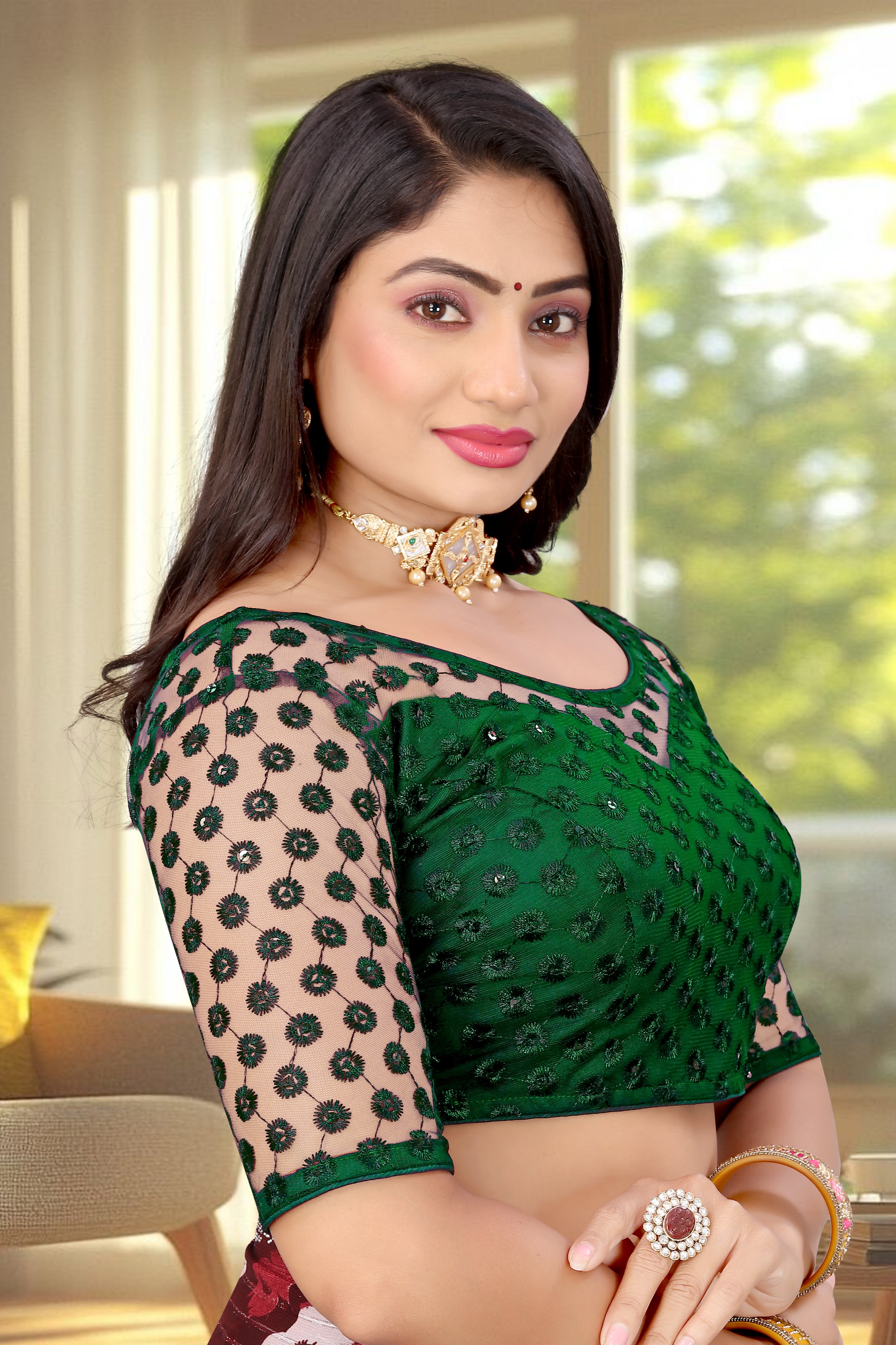 Readymade Net Sequenc Blouse, Stylist Blouse, traditional wear, fancy blouse for women, Party wear blouse, stylist blouse for women