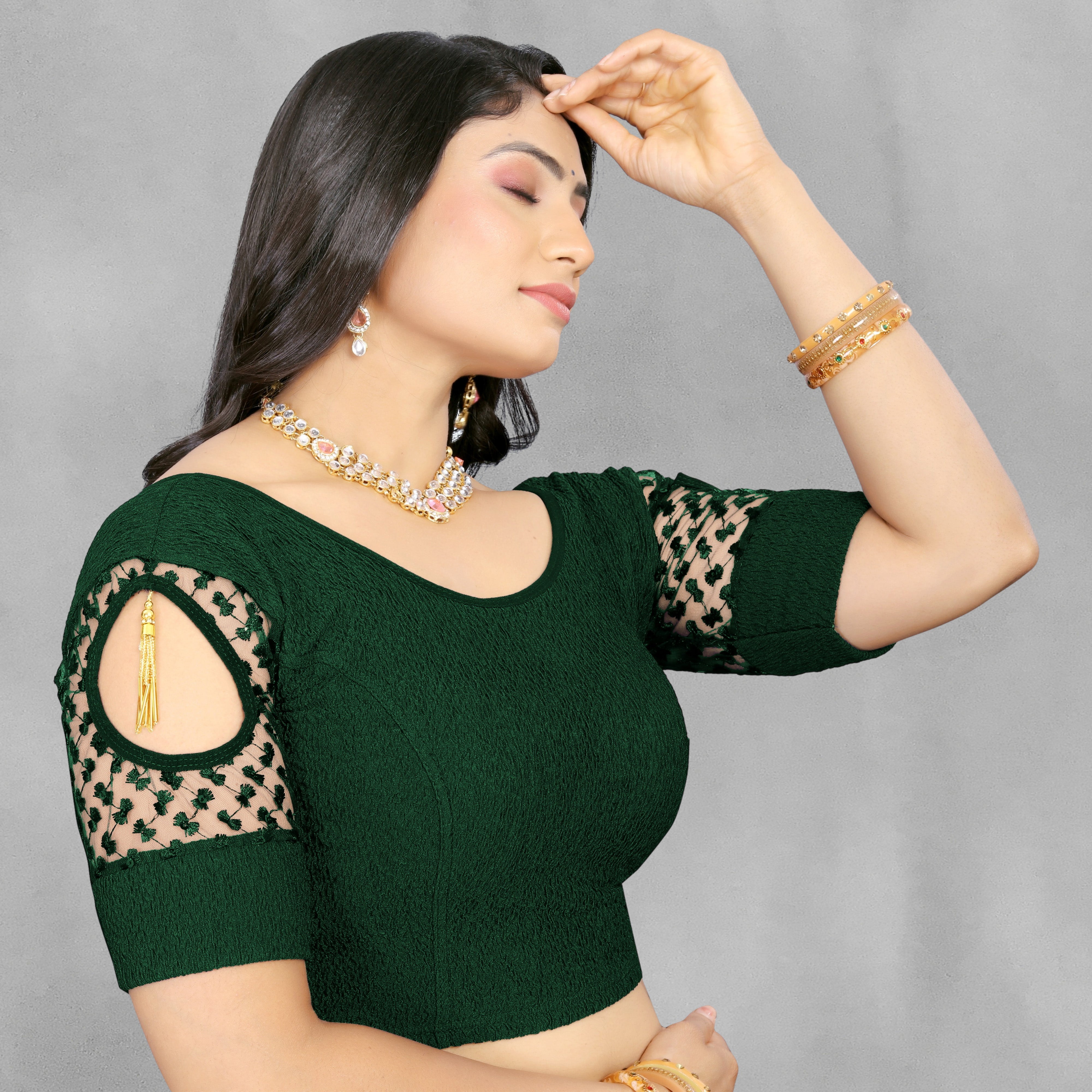 Readymade Lycra Stretchable Blouse, Latest Blouse for Women Designer Blouse For Women, Daily wear Women Blouse, Fancy Sleeve Pattern Blouse