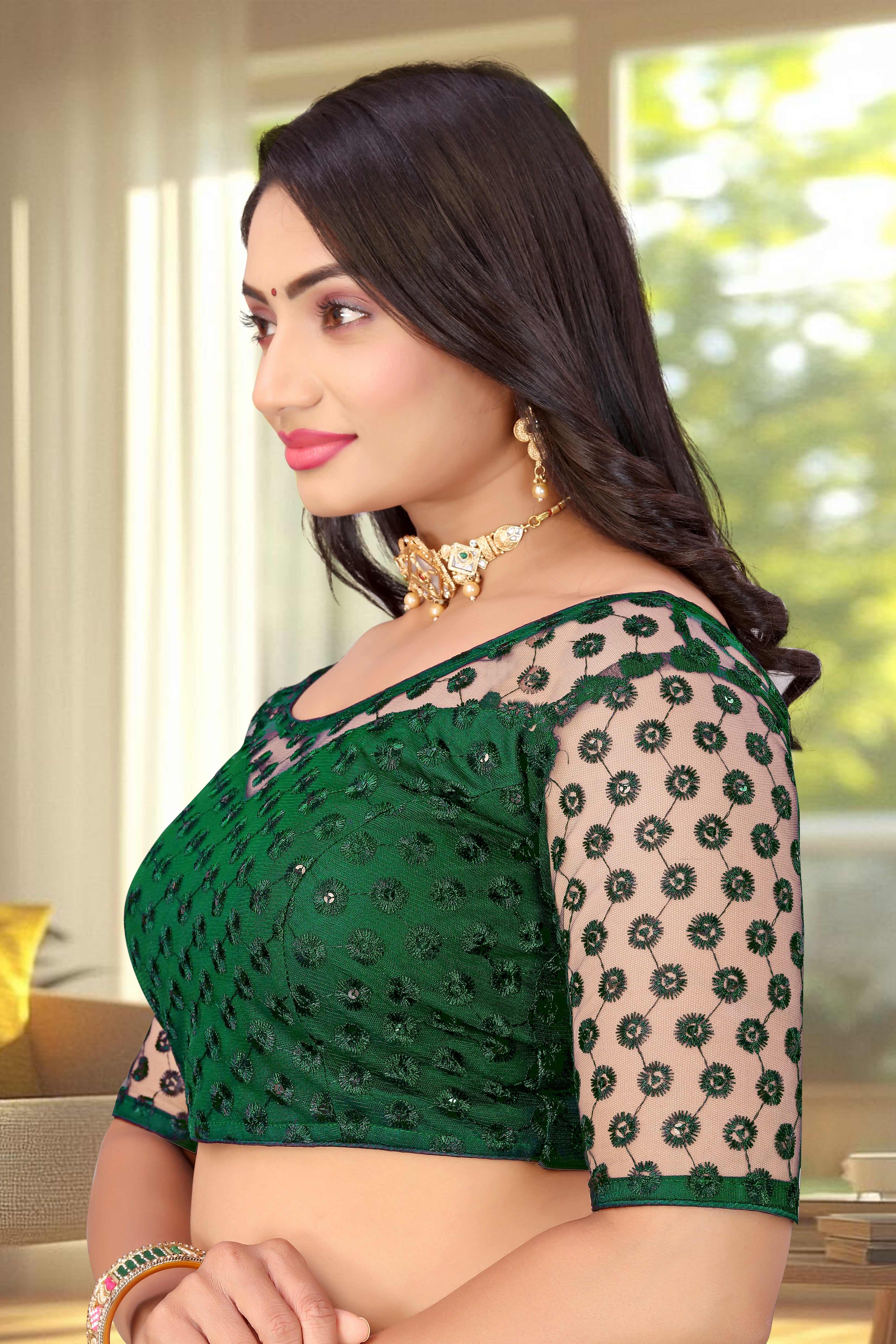 Readymade Net Sequenc Blouse, Stylist Blouse, traditional wear, fancy blouse for women, Party wear blouse, stylist blouse for women