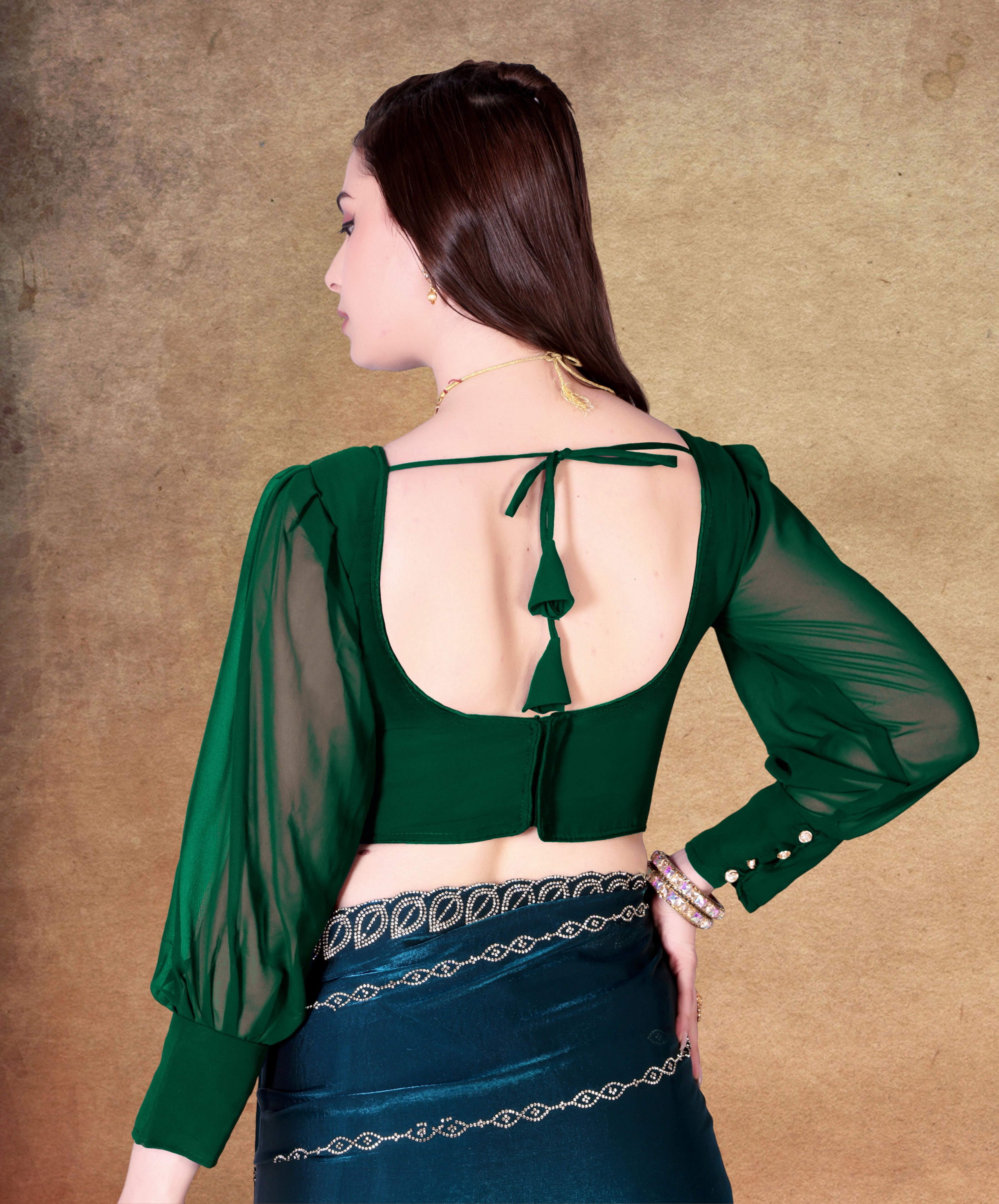 Modern New design blouse for women, full sleeve stylist blouse for women, party wear blouse for girls, Georgette Blouse For Girls