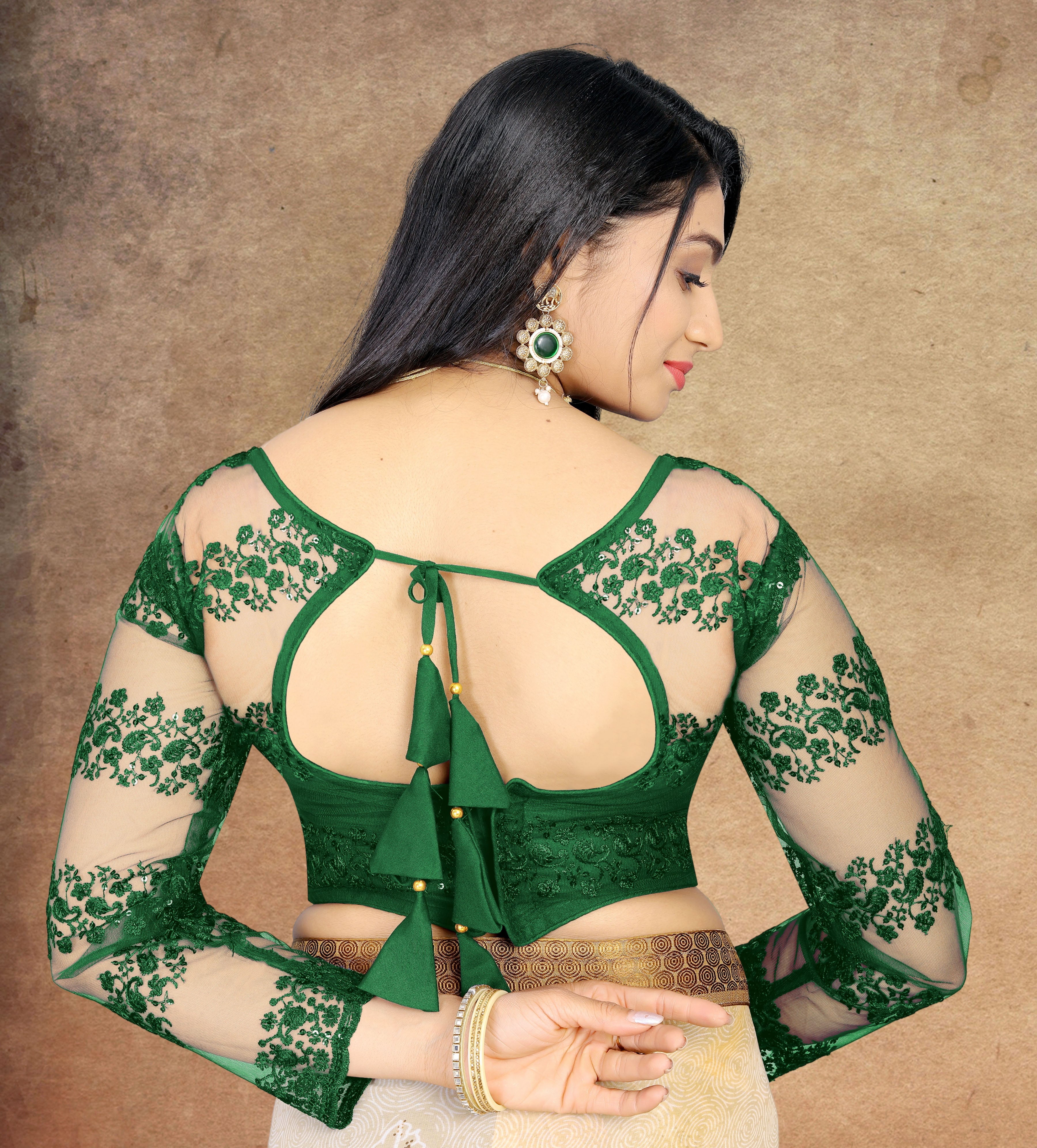 Readymade Full Sleeve Net Blouse For Women, Stylist Blouse For Women, Traditional wear, fancy blouse for women, Party Wear Blouse