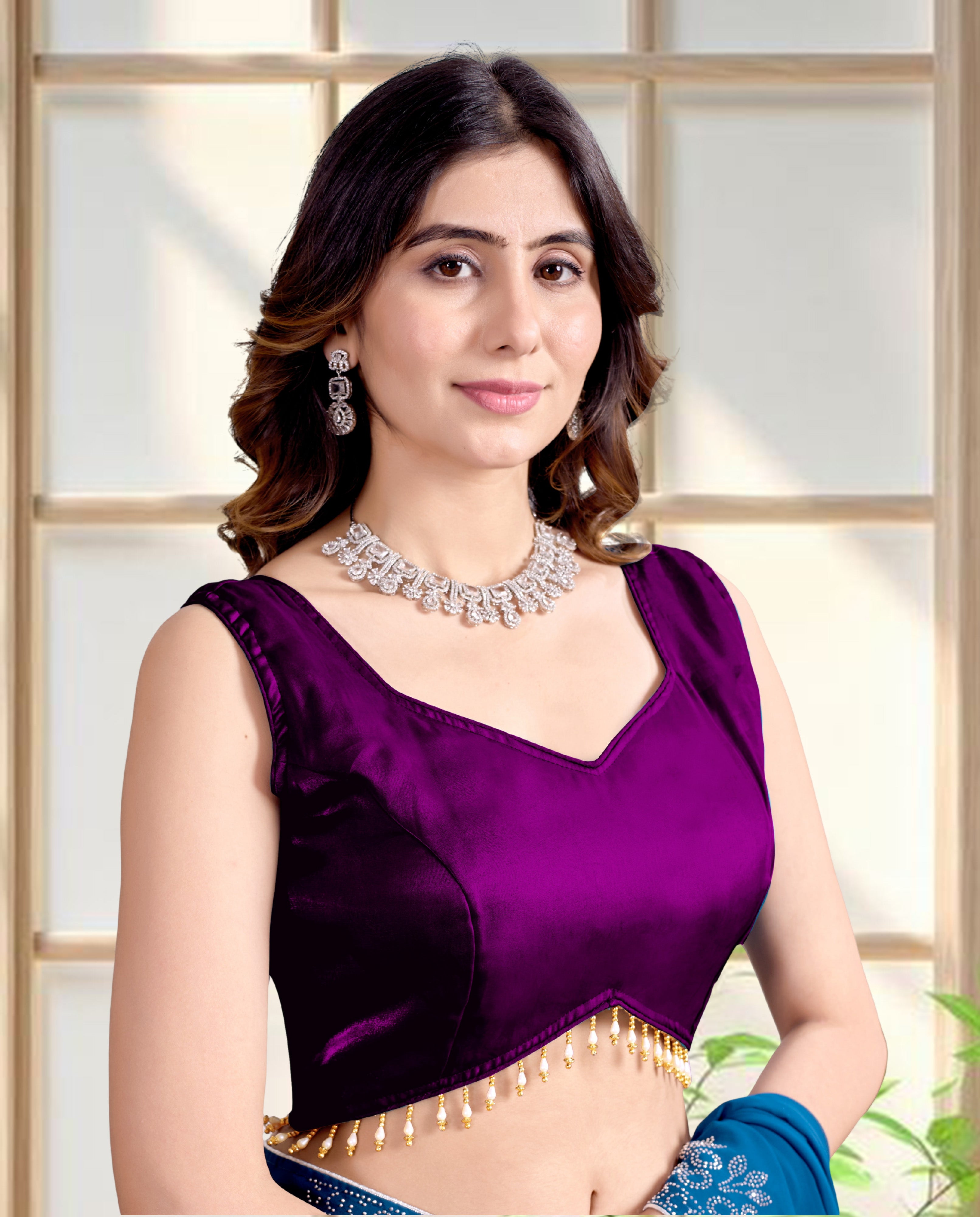 Latest Wedding Wear Sleeveless Blouse, Imported Zimmi Choo Blouse, Fancy Lace With Designer Pattern Blouse, Stylist Blouse For Women, Heavy Designer Blouse,