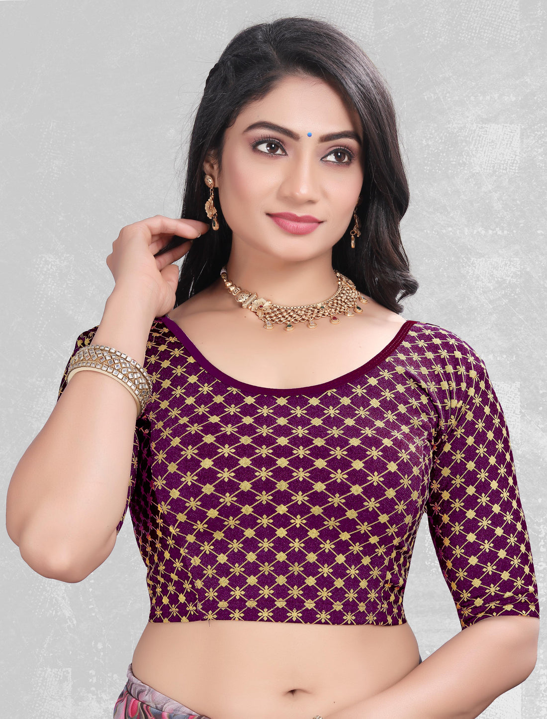 Latest Party Wear Readymade Stretchable Stitched Designer Blouse