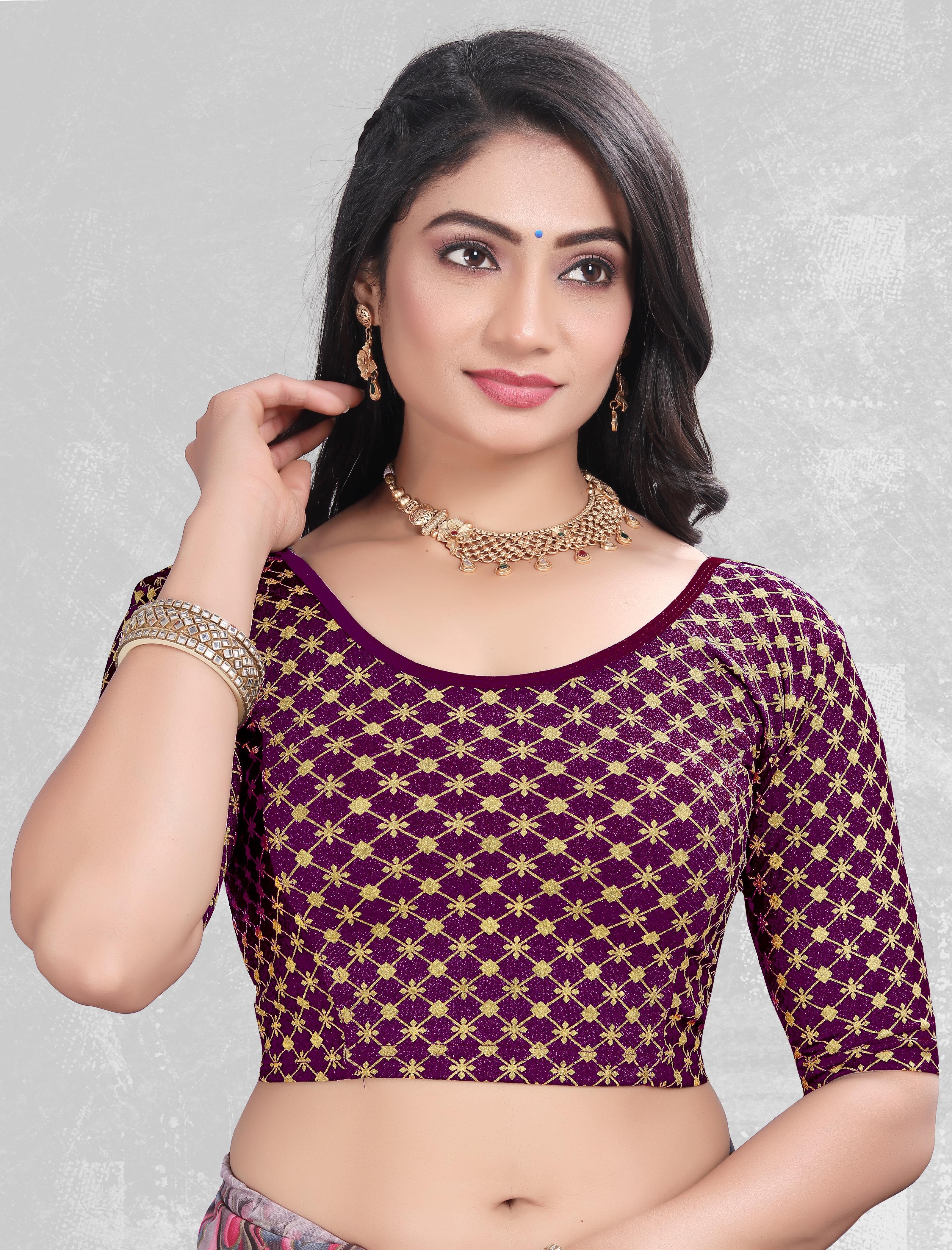 Latest Party Wear Readymade Stretchable Stitched Designer Blouse