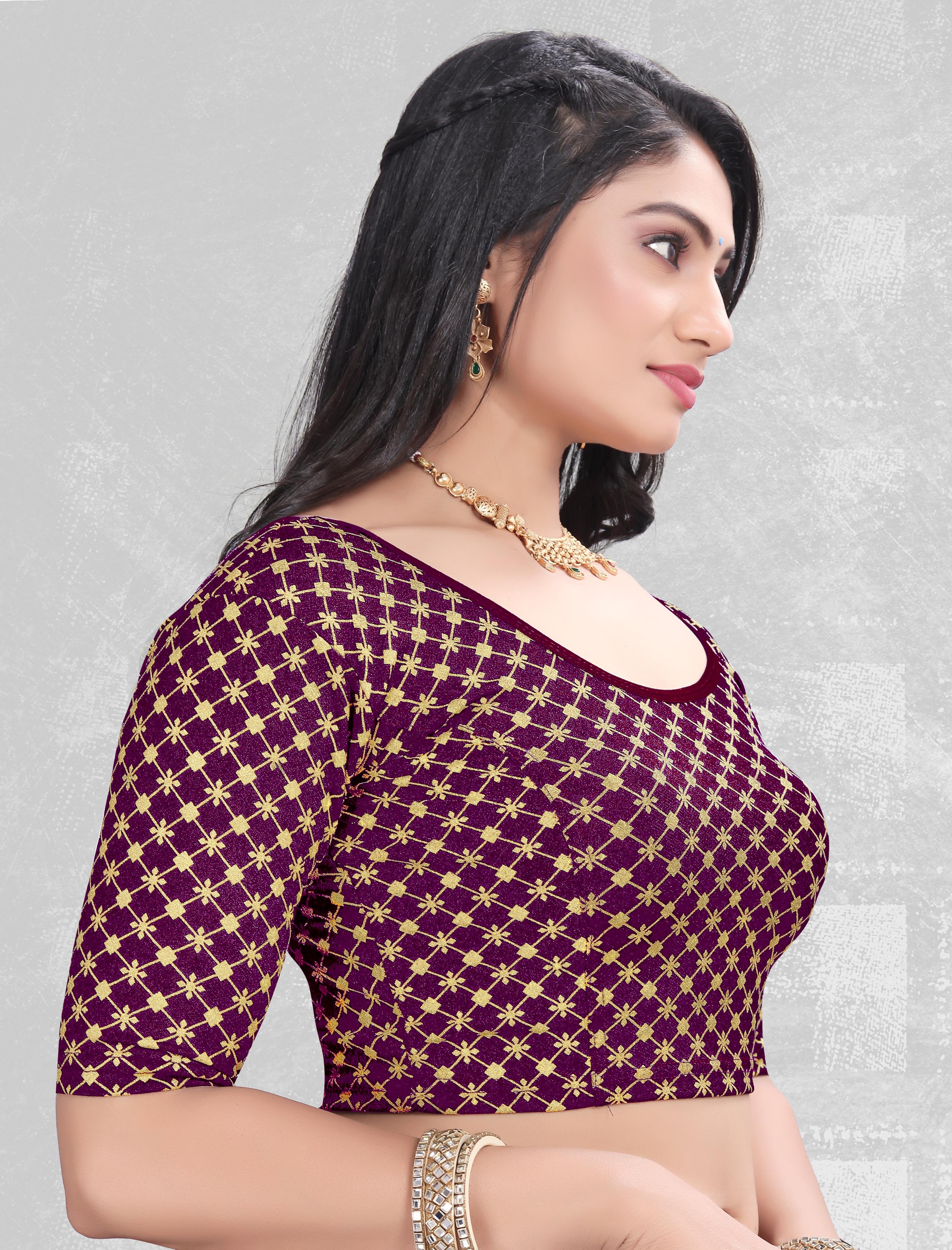 Latest Party Wear Readymade Stretchable Stitched Designer Blouse