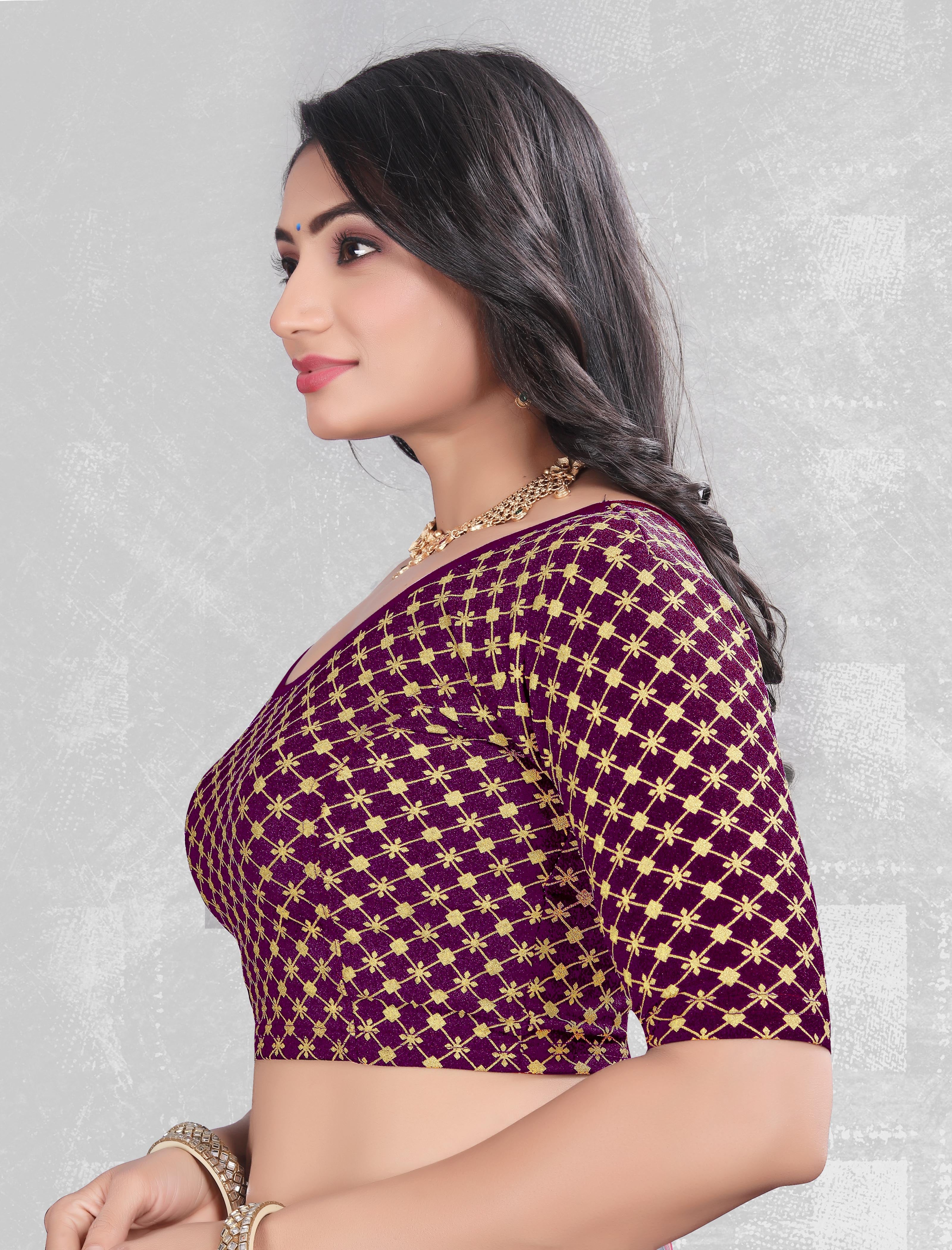 Latest Party Wear Readymade Stretchable Stitched Designer Blouse