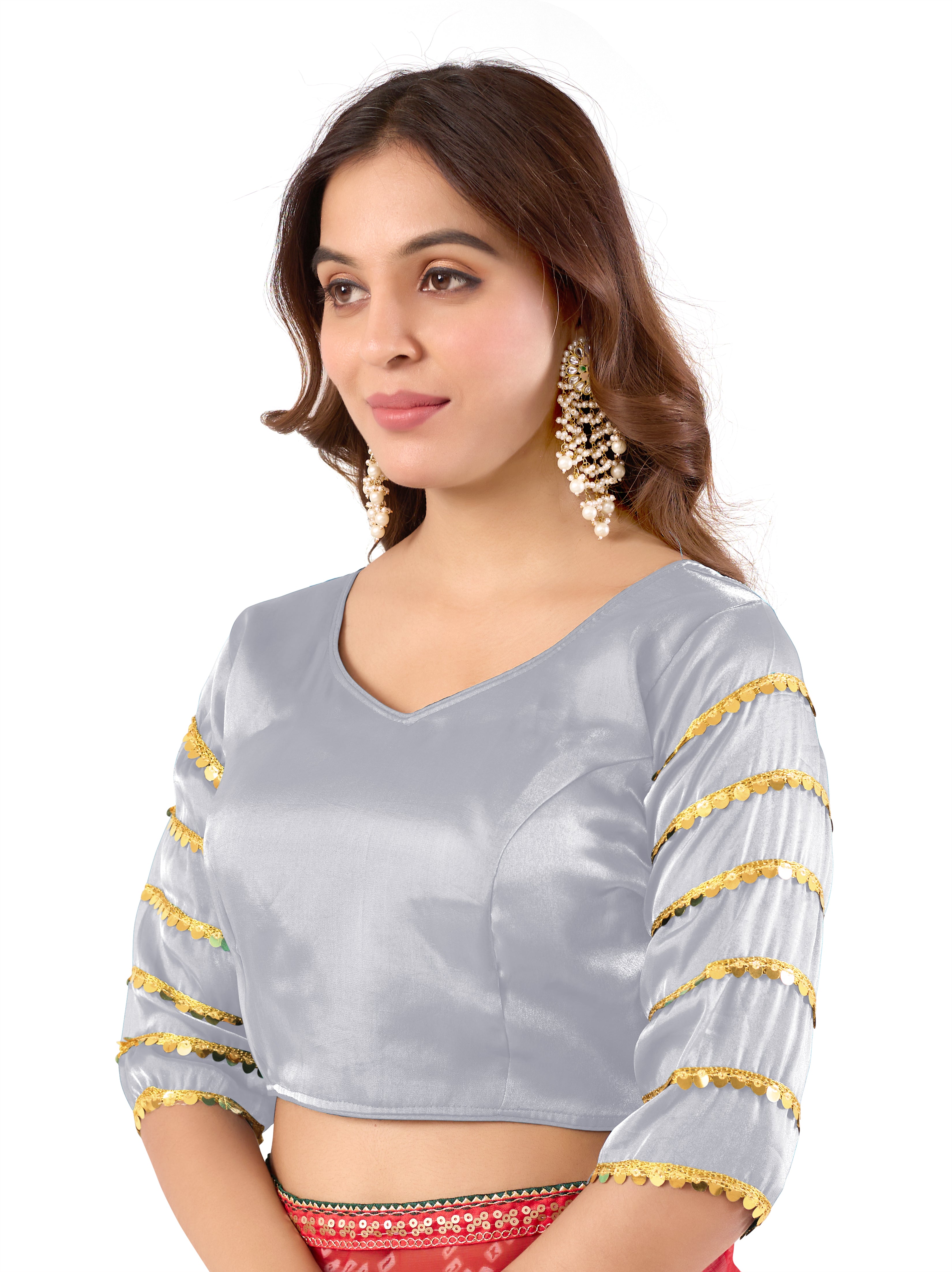 Women Latest Designer Zimmy Choo Blouse Stylish Party Wear Readymade Blouse Elegant Ethnic Wear Beautiful Pattern Blouse for Wedding Festive Special Occasion Collection party wear blouse women