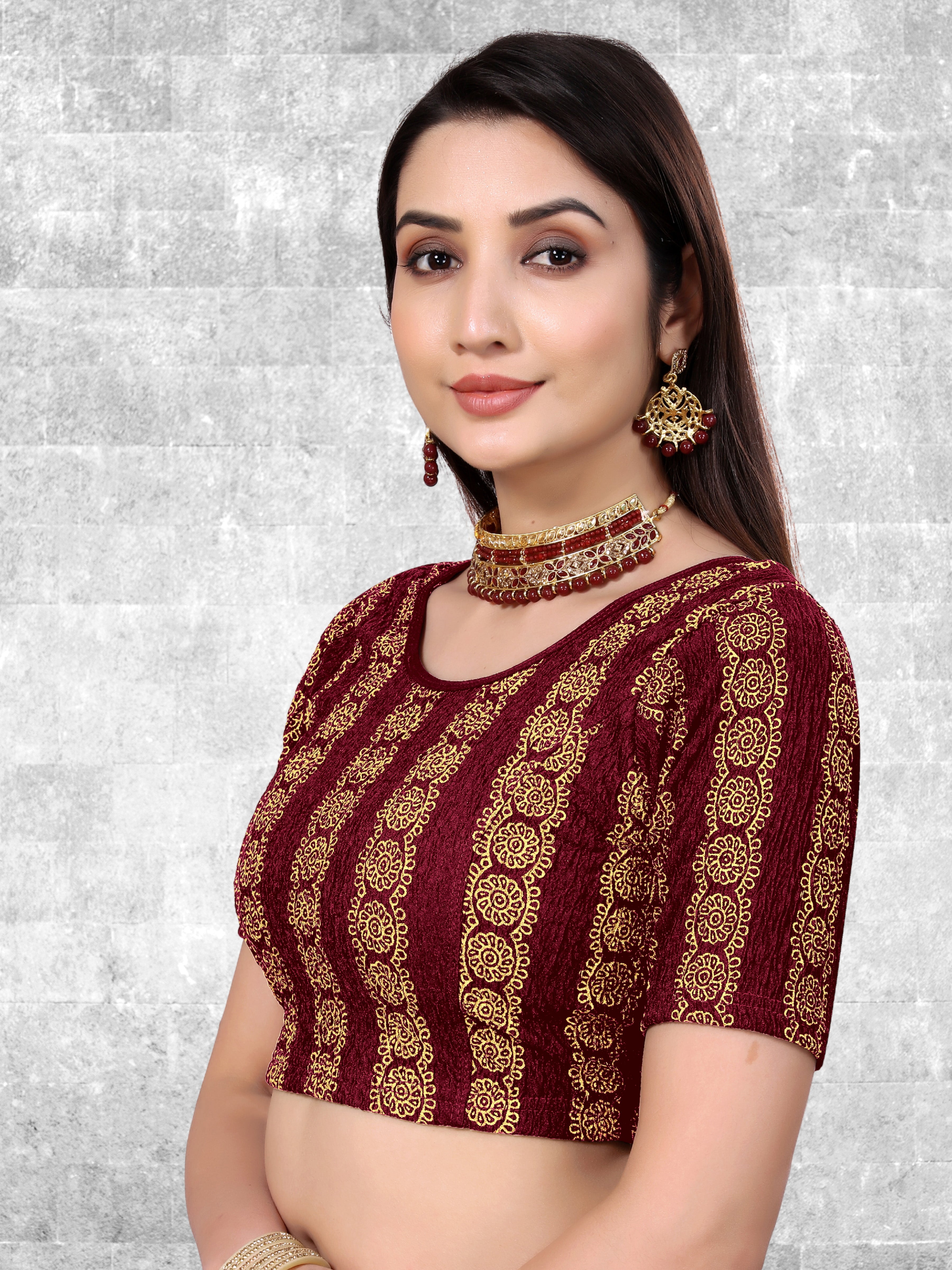 Casual Round Neck Short Sleeves Solid Lycra Blouse for Women, Fancy and Trendy blouse for girls and women