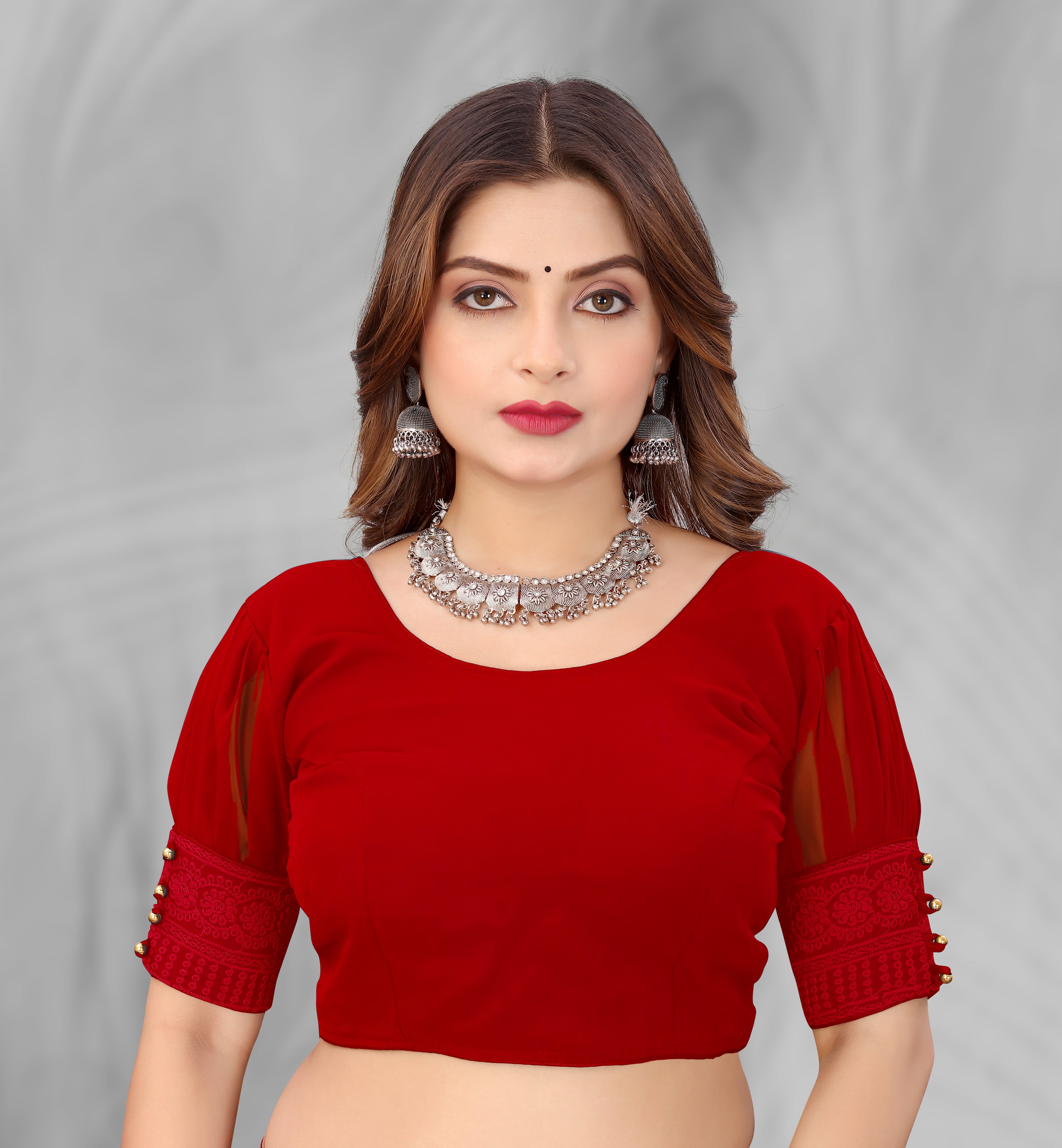 Trendy Designer Blouse for Saree Party Wear Women Georgette Stylish Blouse Latest Design Party Wear Designer Blouse Ready Made Women
