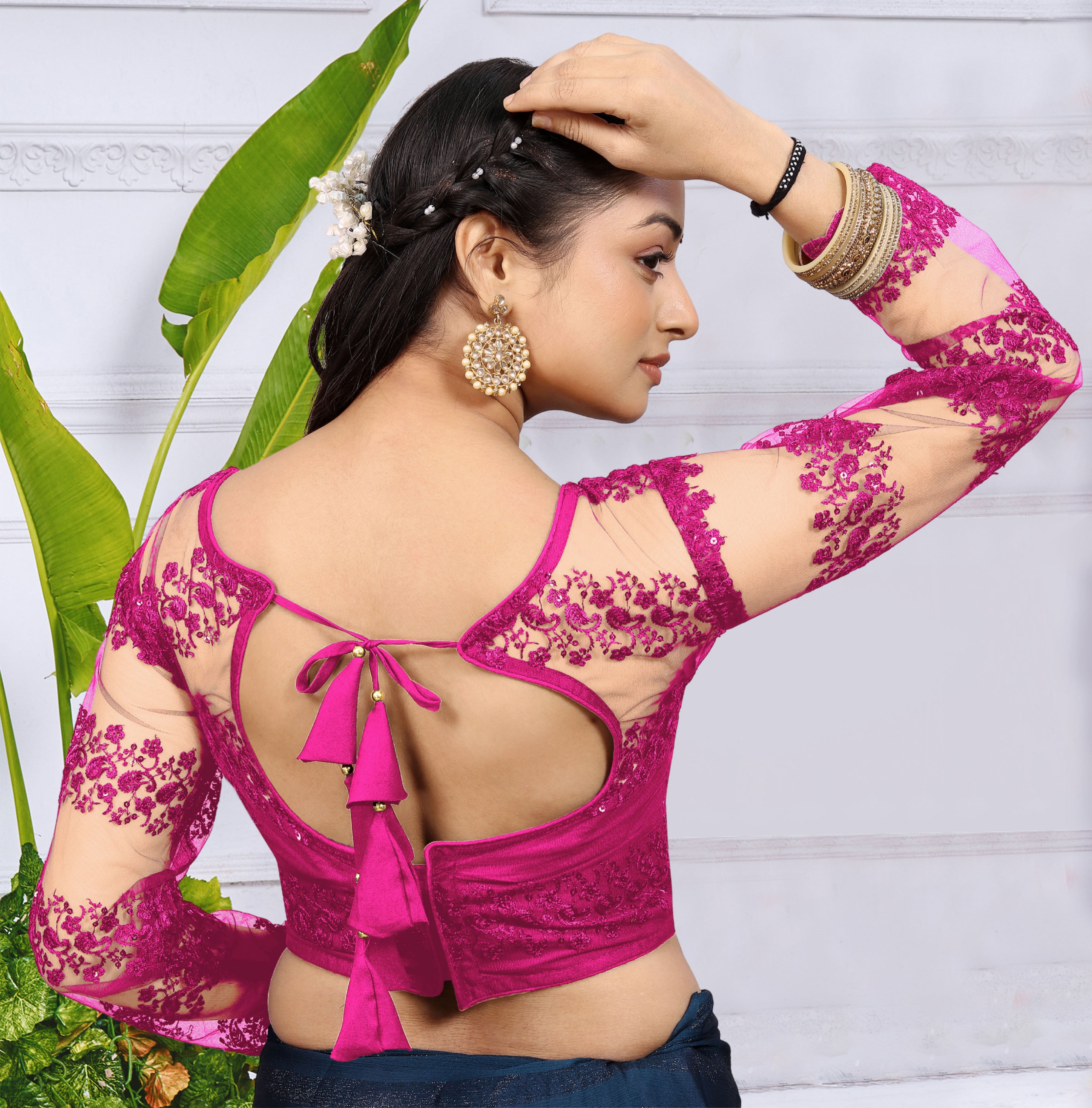 Readymade Full Sleeve Net Blouse For Women, Stylist Blouse For Women, Traditional wear, fancy blouse for women, Party Wear Blouse