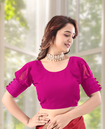 Georgette Designer Blouse Women Trendy Look Women Latest Fancy Blouse Stylish Ethnic Wear  Party Wear Blouse Women Designer Look