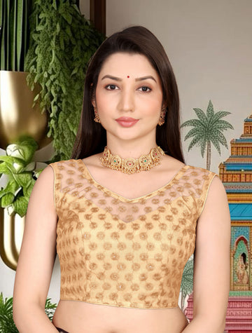 Sleeveless Readymade Net Stylist Blouse, Stylist Blouse, traditional wear, fancy blouse for women,