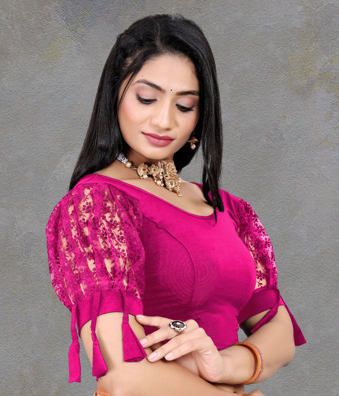 Latest Party Wear Readymade Stretchable Stitched Designer Blouse
