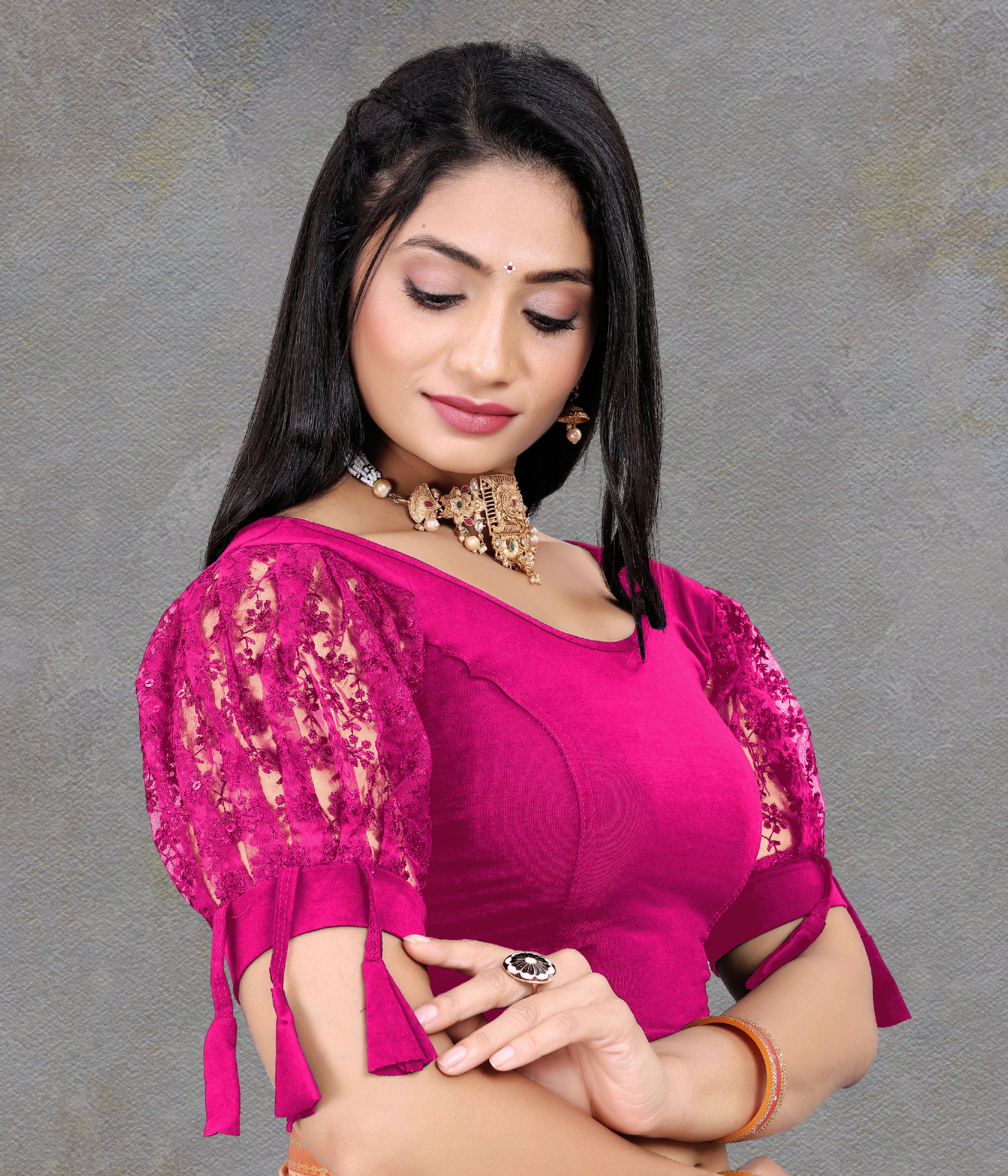 Latest Party Wear Readymade Stretchable Stitched Designer Blouse