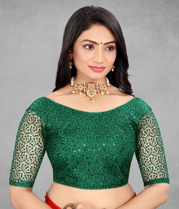 Readymade Saree Blouse for Girls & Women, Readymade Alterable Net Sequenc blouse, Stylist Blouse for women, new designer blouse. Net with work blouse