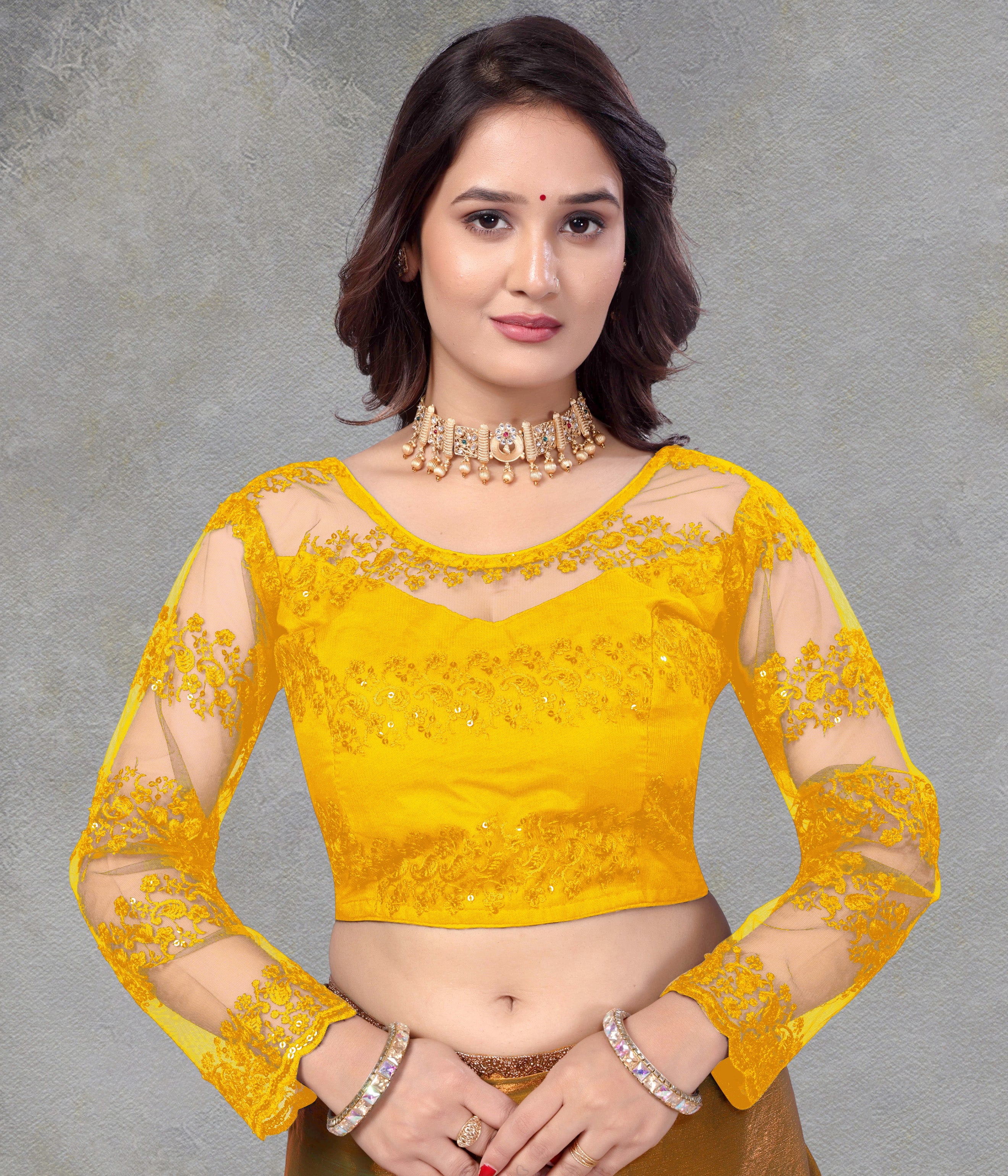 Latest Net Blouse with Stylist and Embroidery Work, Fancy Full Sleeves, Stylist Pattern Blouse, New Designing Blouse For Women