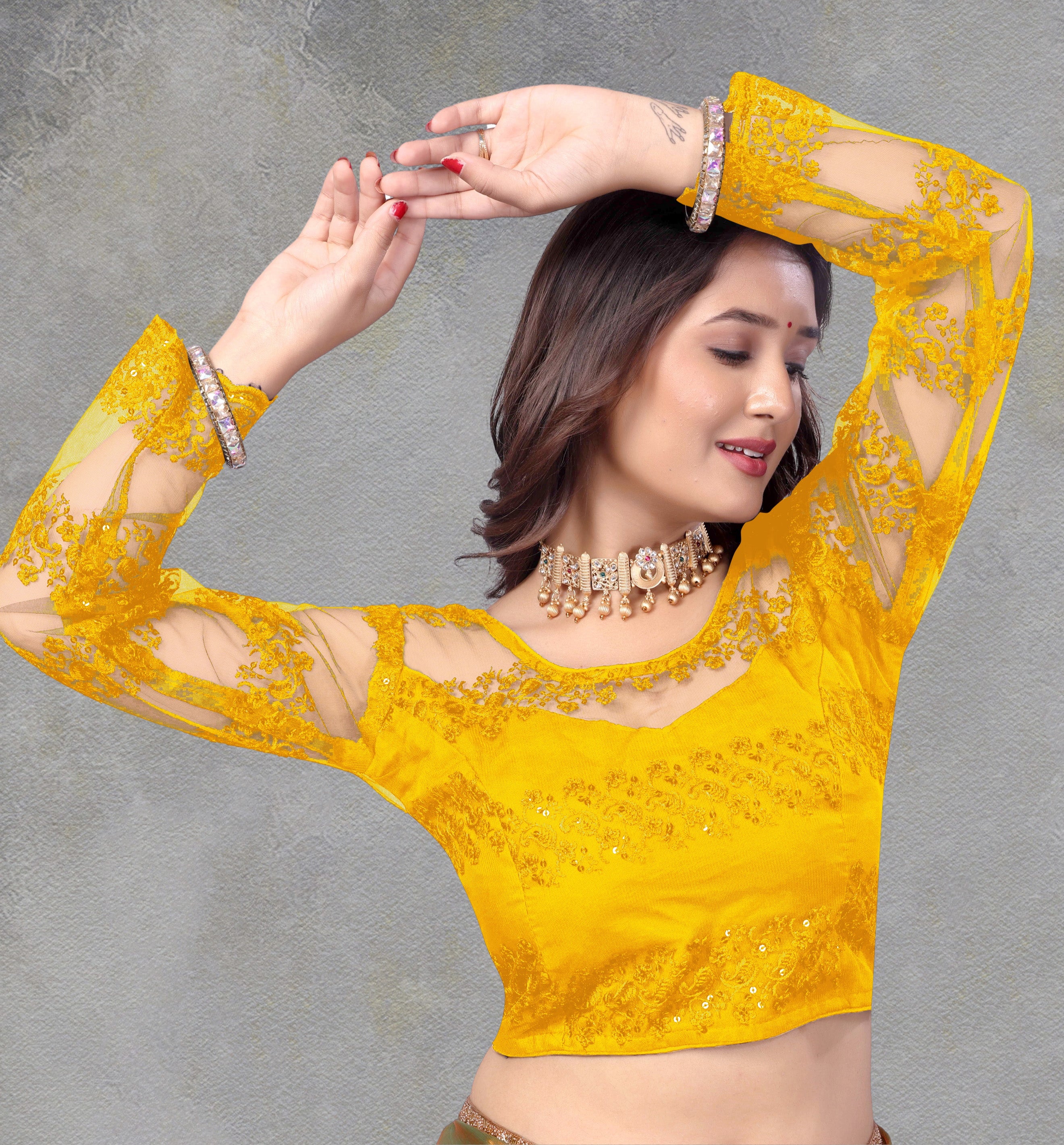 Latest Net Blouse with Stylist and Embroidery Work, Fancy Full Sleeves, Stylist Pattern Blouse, New Designing Blouse For Women