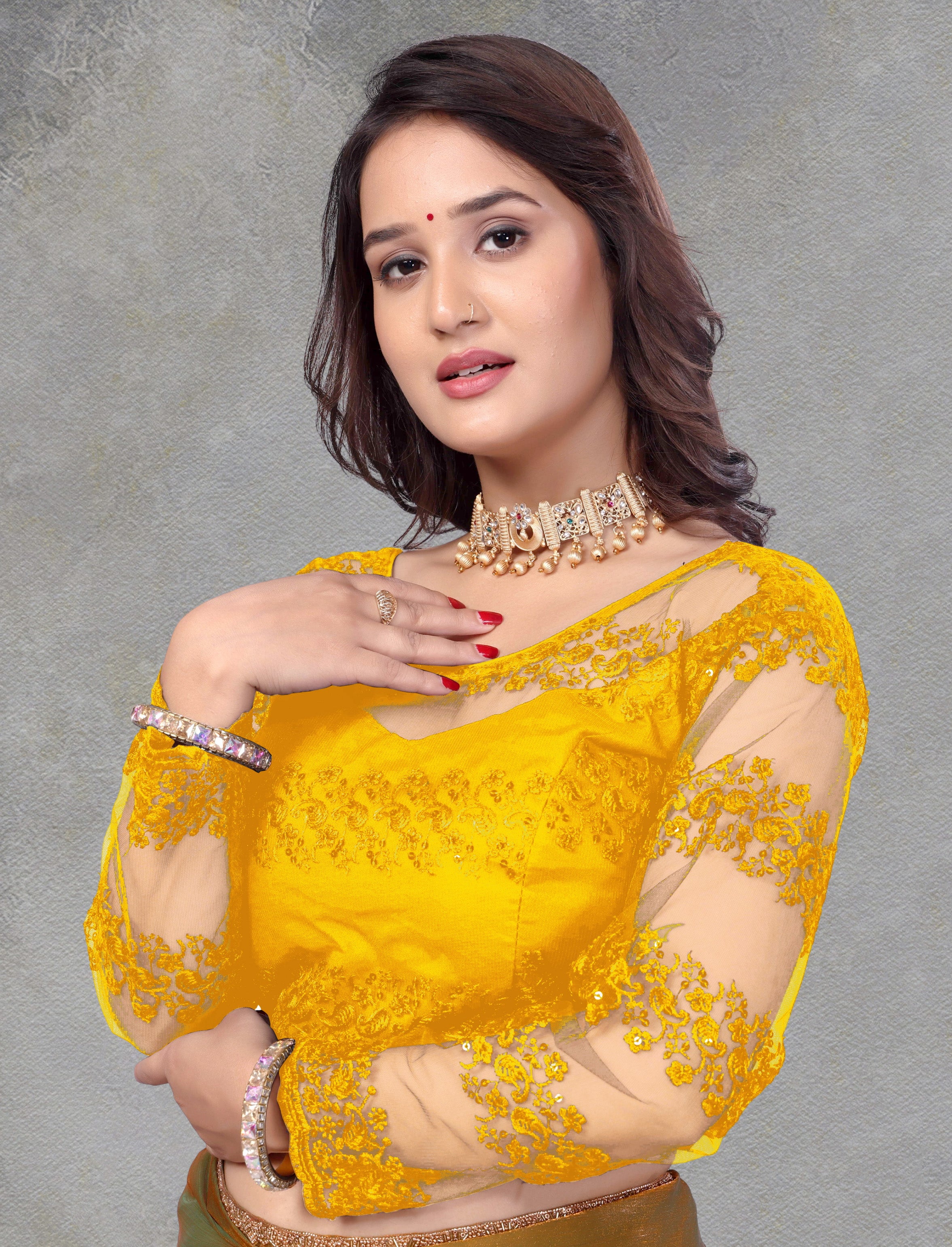Latest Net Blouse with Stylist and Embroidery Work, Fancy Full Sleeves, Stylist Pattern Blouse, New Designing Blouse For Women