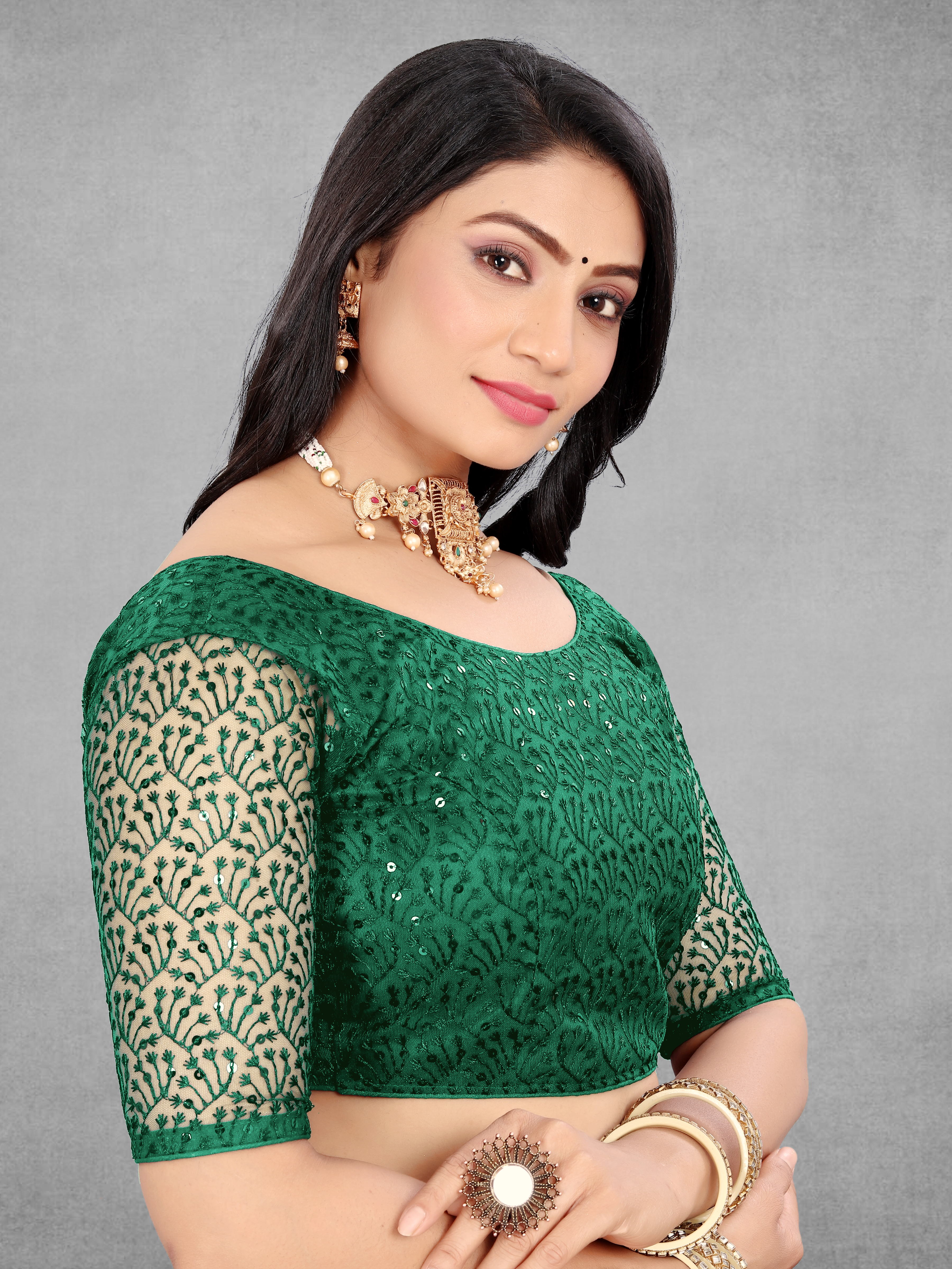 Readymade Saree Blouse for Girls & Women, Readymade Alterable Net Sequenc blouse, Stylist Blouse for women, new designer blouse. Net with work blouse