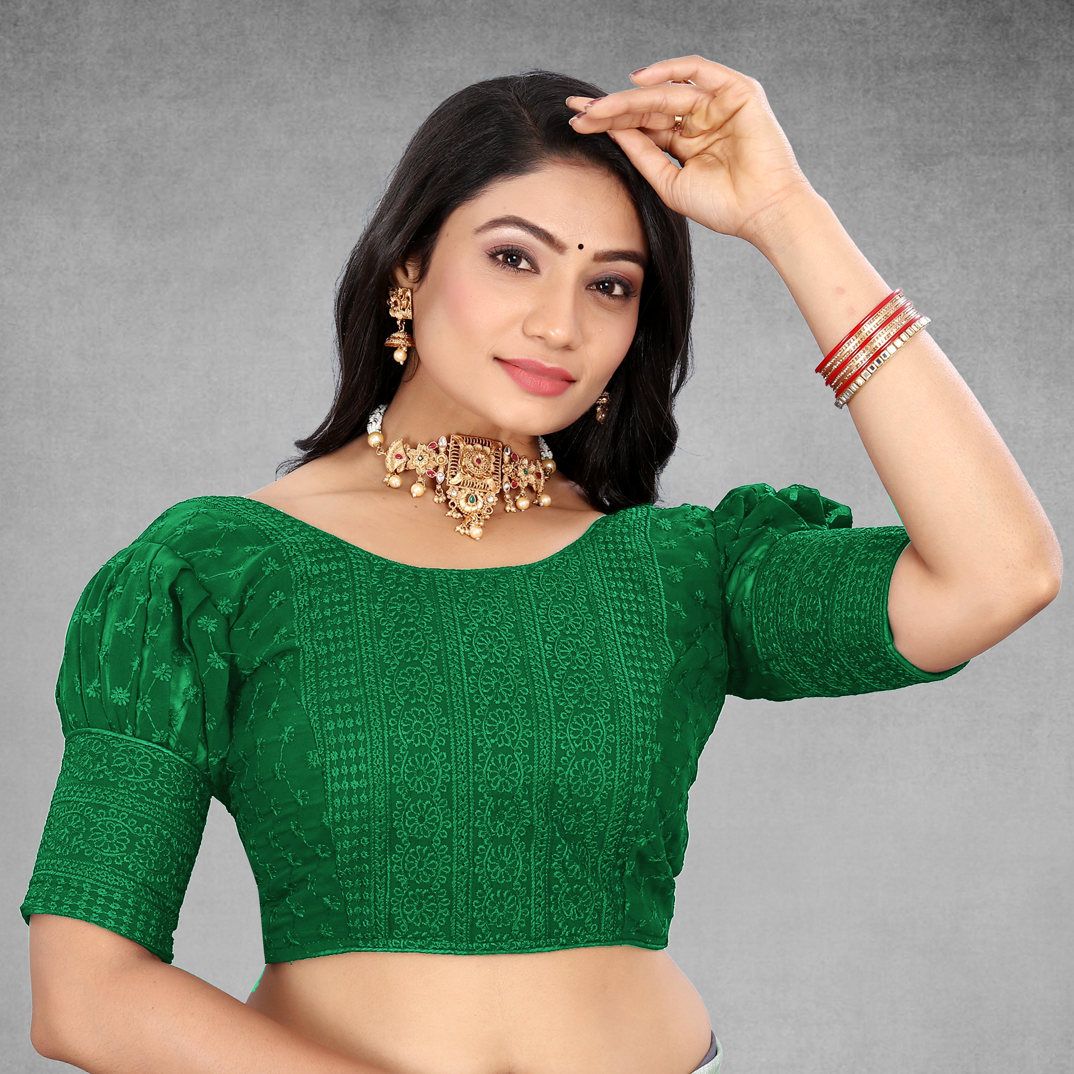 Latest Designer Embroidery Georgette Blouse For Women With Embroidery Work, Readymade Blouse for Women, Stylist fancy blouse
