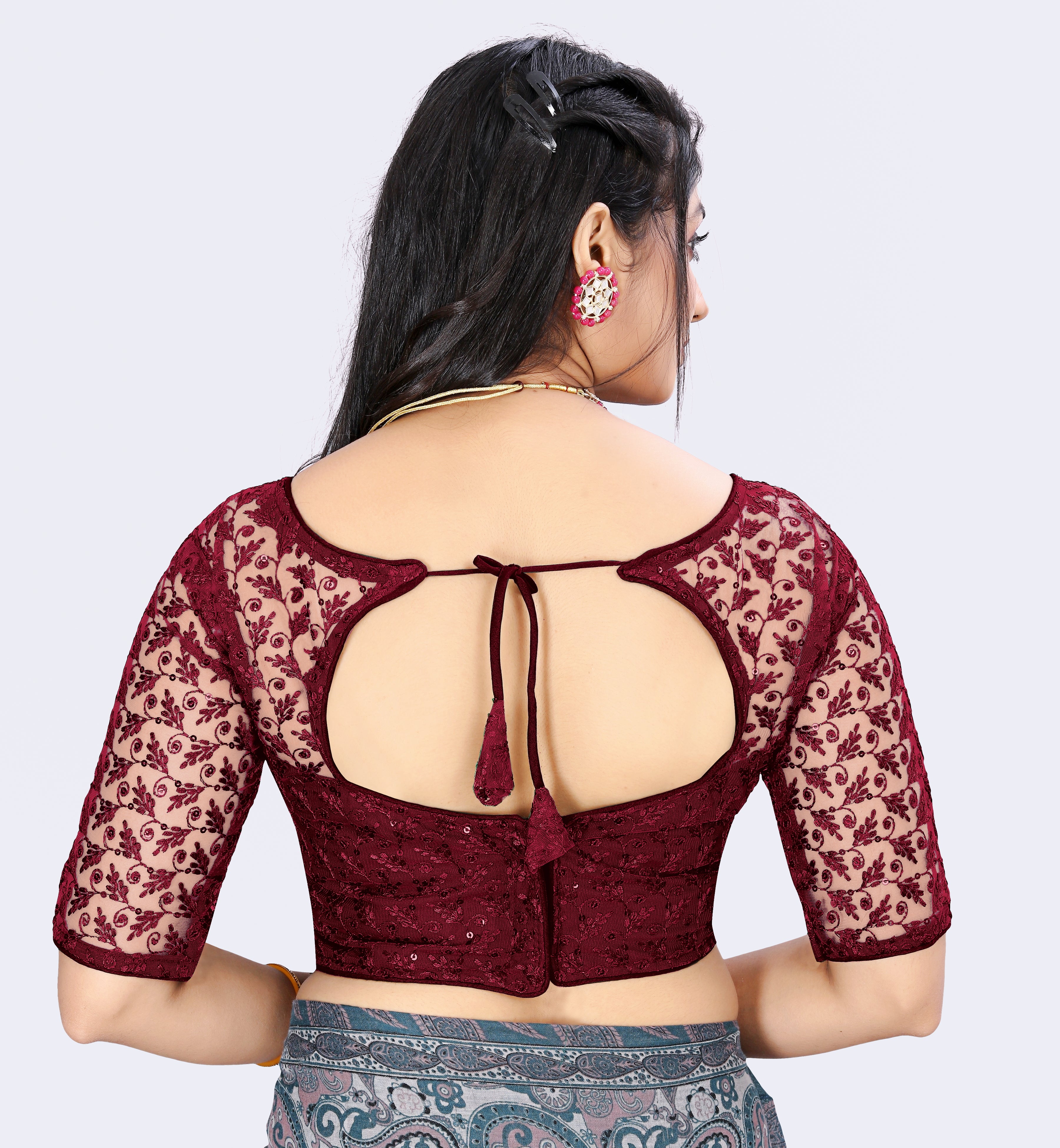 Readymade Net Stylist Blouse, Stylist Blouse, traditional wear, fancy blouse for women