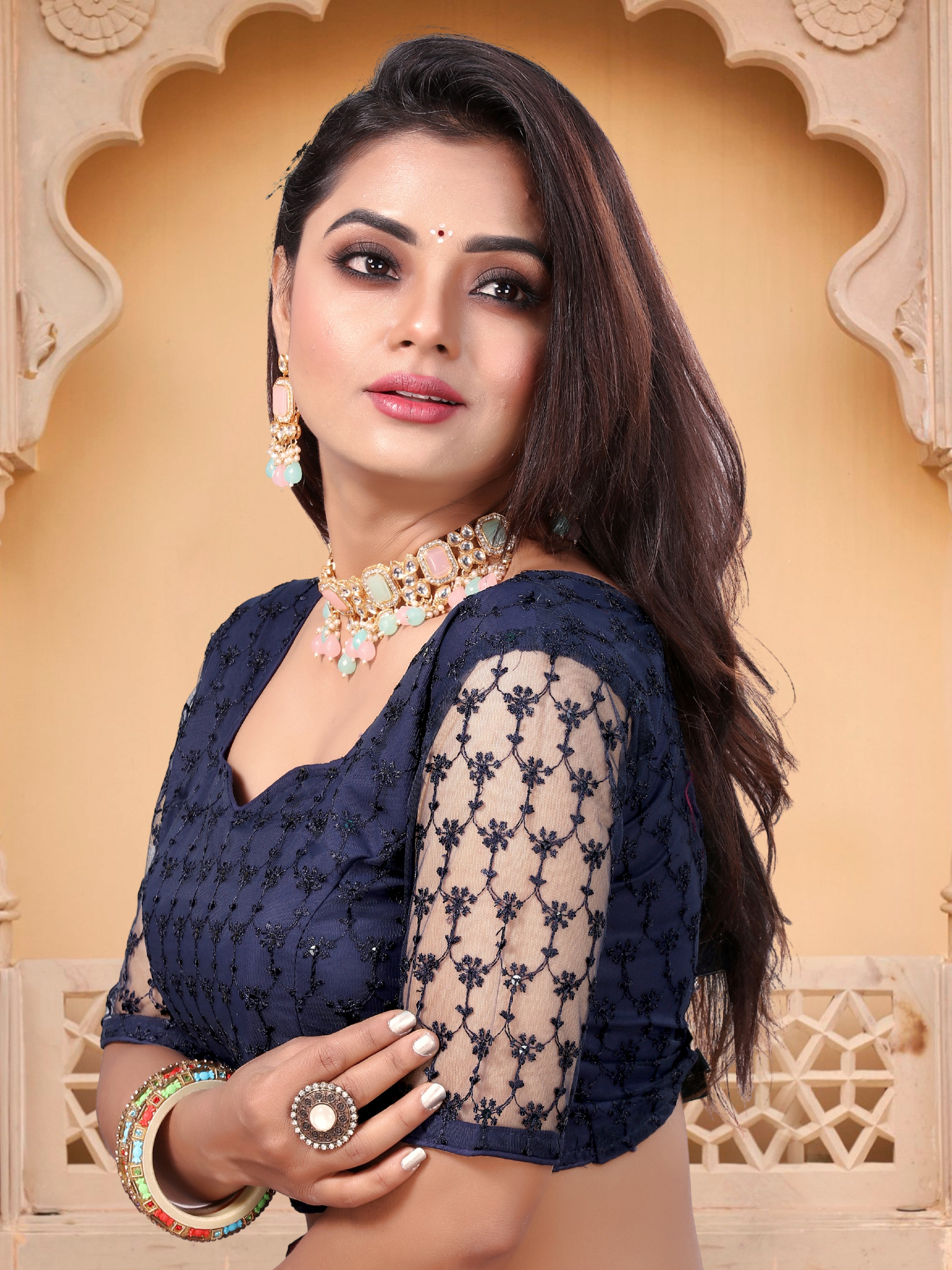 Readymade Net Sequenc Blouse, Stylist Blouse, traditional wear, fancy blouse for women, Party wear blouse, stylist blouse for women