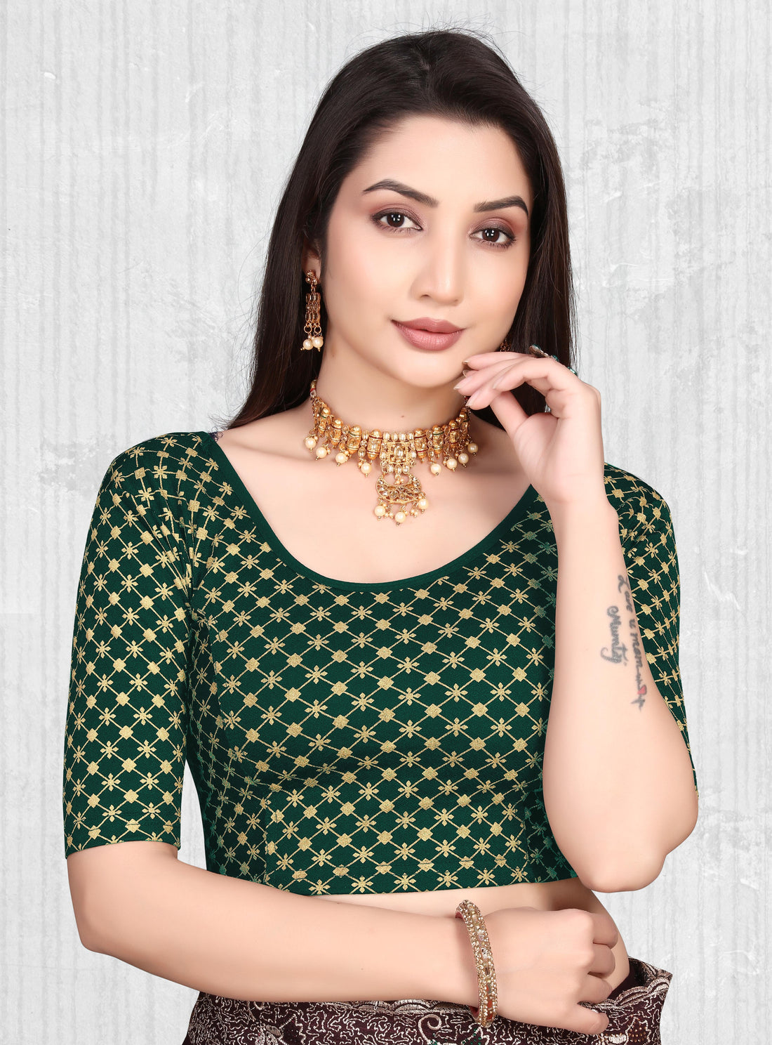 Readymade Printed Stretchable Latest Blouse for Women